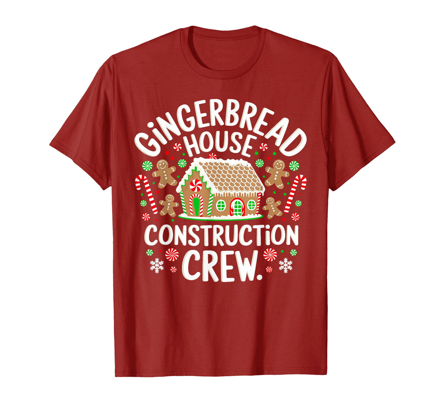 Baking Xmas Gingerbread House Construction Crew Decorating T-Shirt