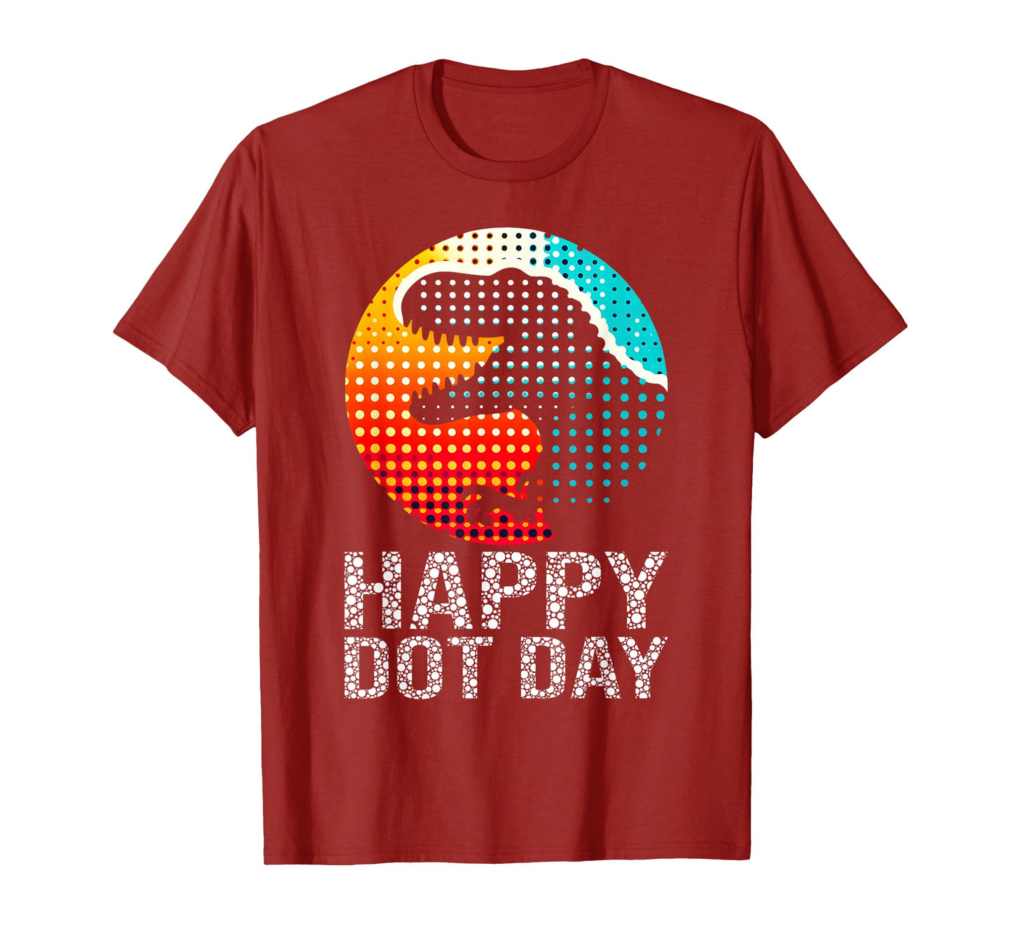 Polka Dot Day Colorful Dinosaur Dotted Design Fun Boys T-Shirt