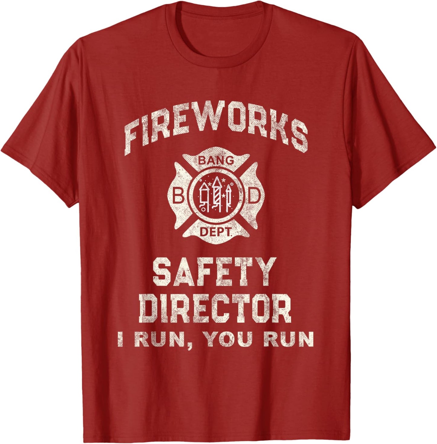 Funny FIREWORKS SAFETY DIRECTOR New Year Eve Pyro Boom Squad T-Shirt