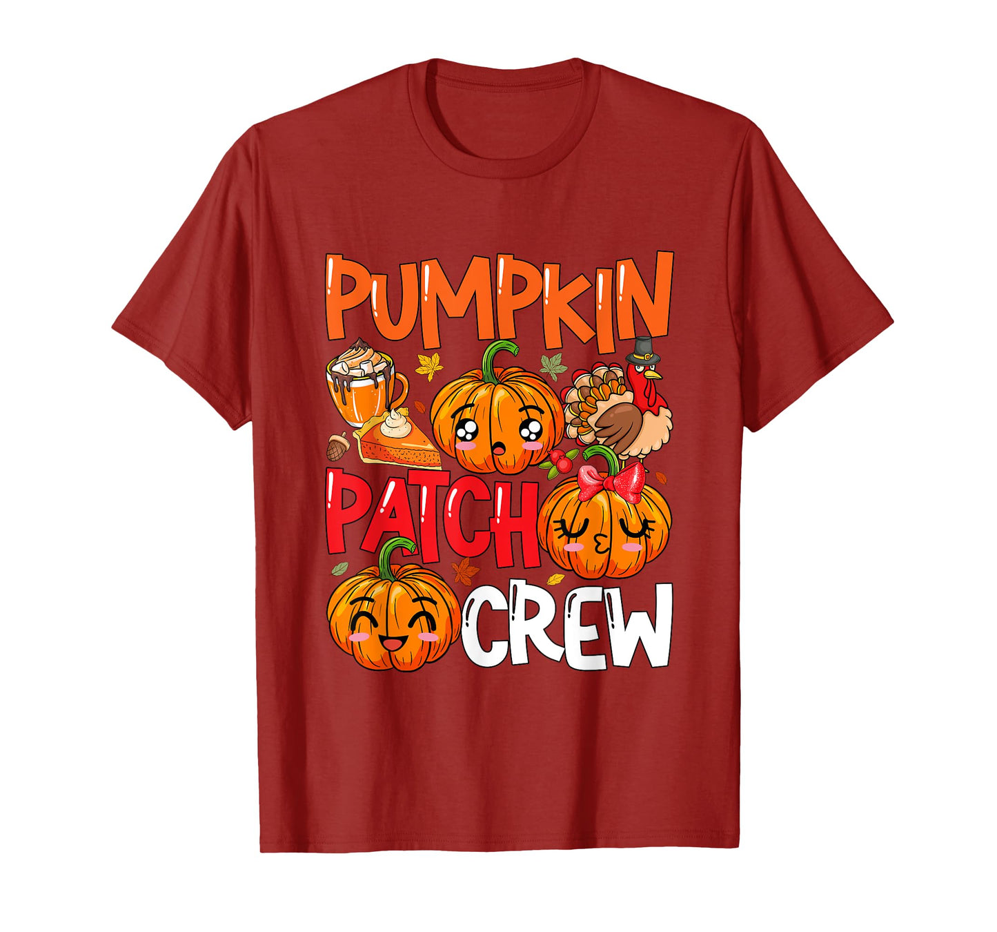 Pumpkin Cute Patch Crew Thanksgiving Fall Turkey Pumpkins T-Shirt