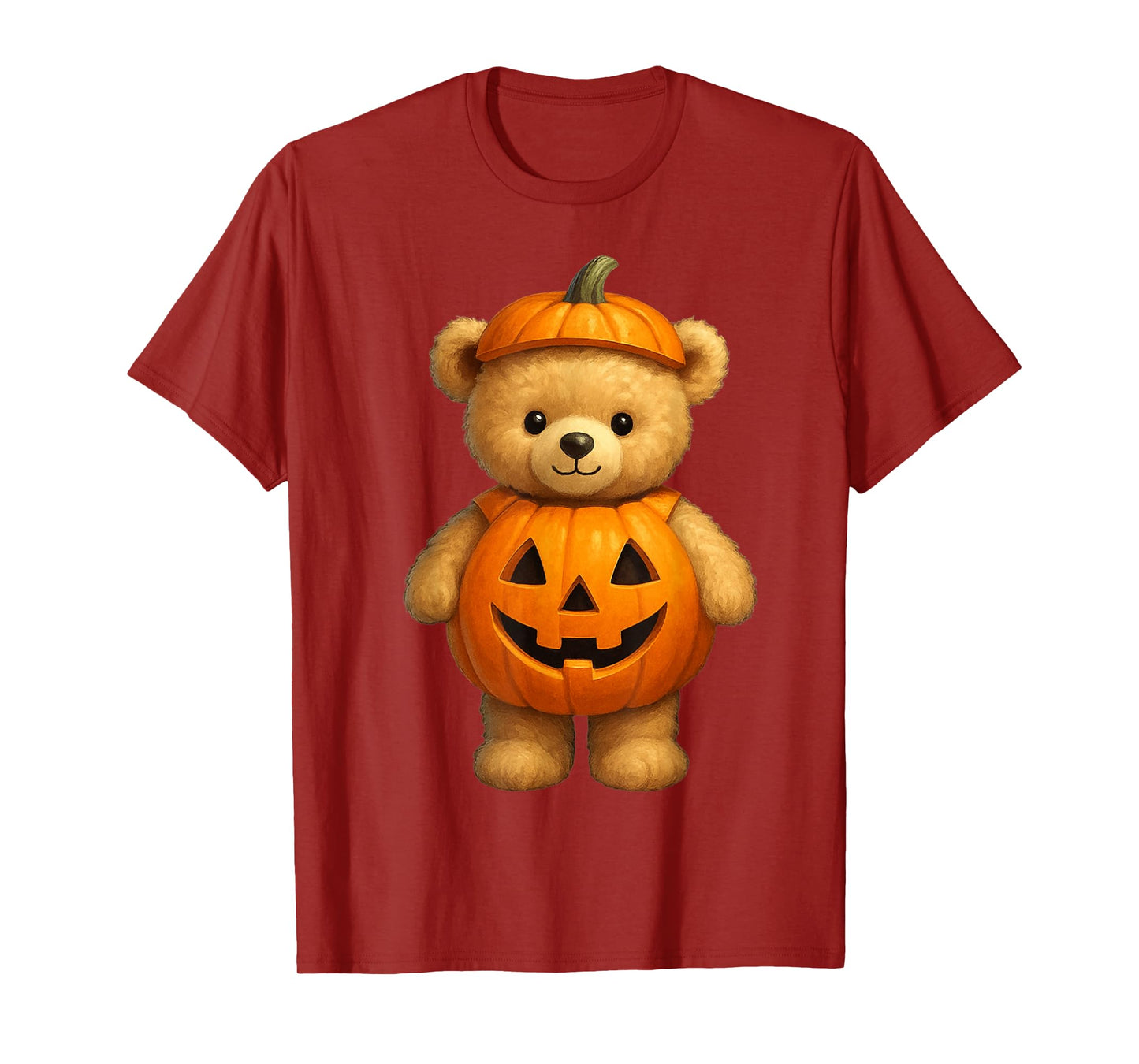 Cute Halloween Teddy Bear Pumpkin Costume Funny T-Shirt