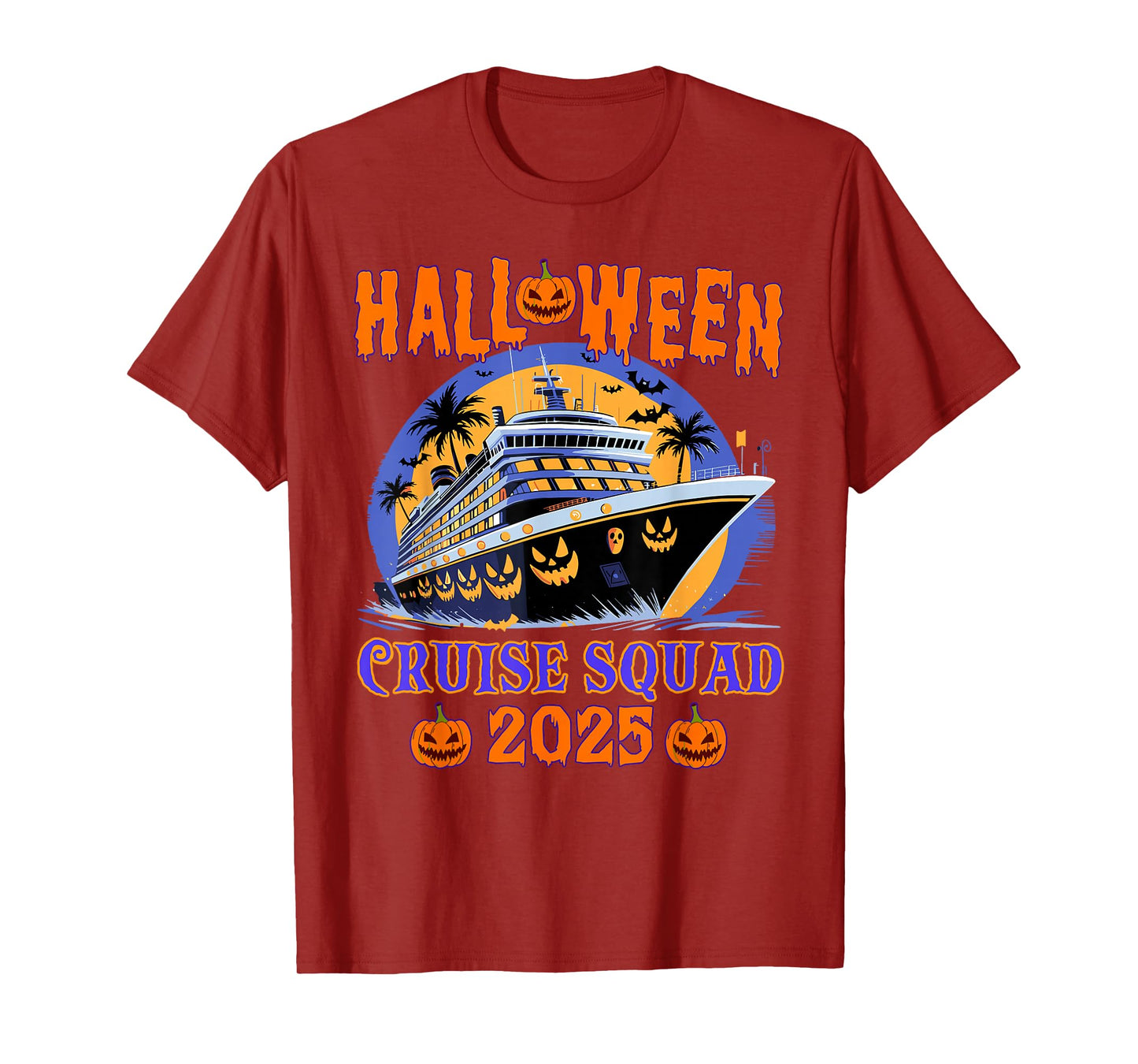 Halloween Cruise Squad 2025 Spooky Pumpkin Cruise Vacation T-Shirt