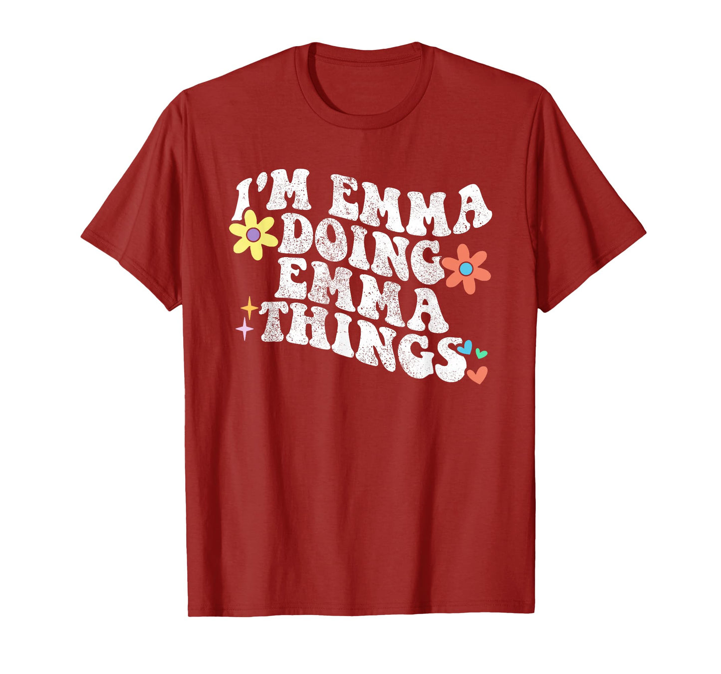 Retro Groovy Im EMMA Doing EMMA Things Funny Mother's Day T-Shirt