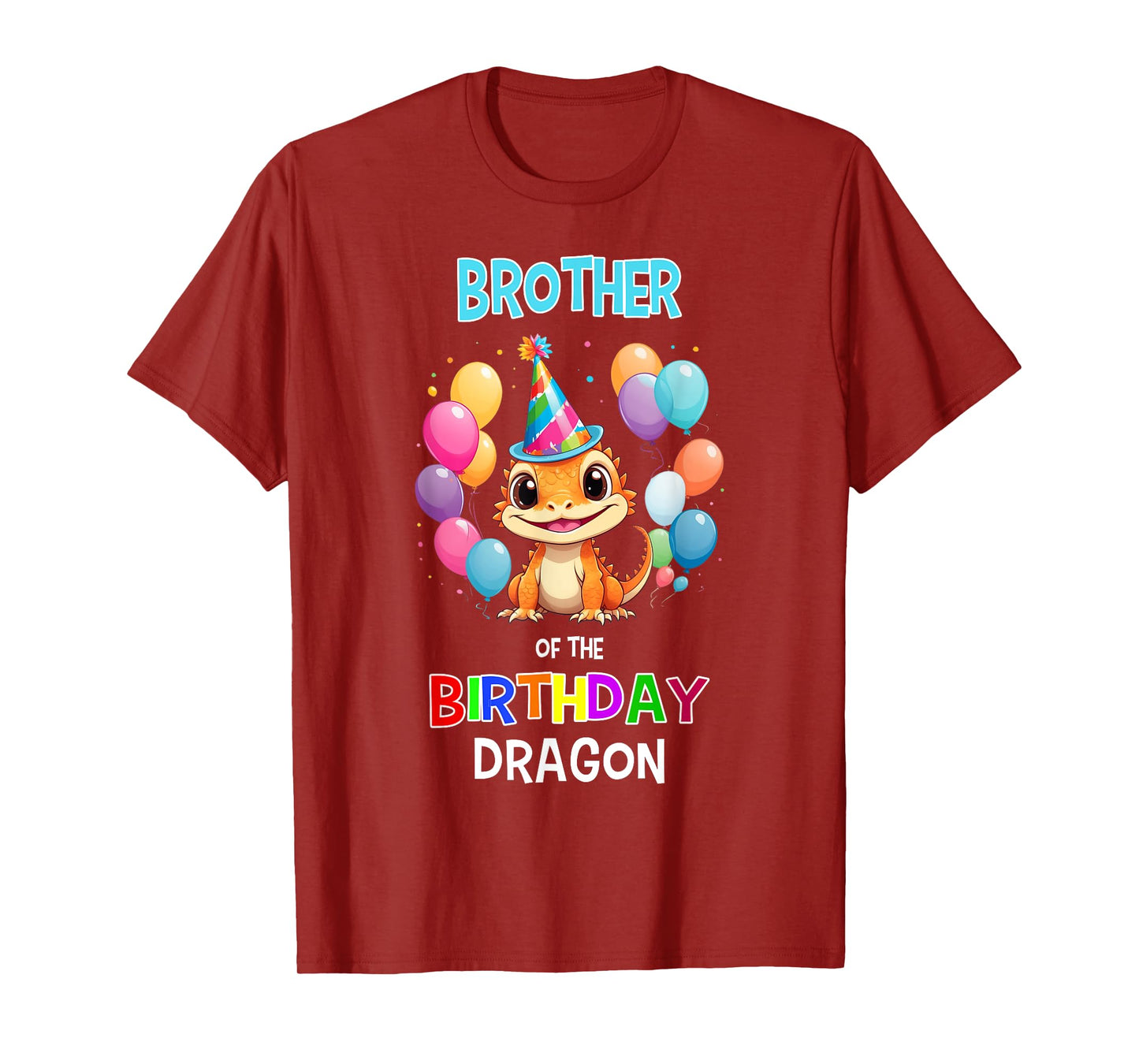 Bearded Dragon Birthday Party Brother of Birthday Dragon T-Shirt