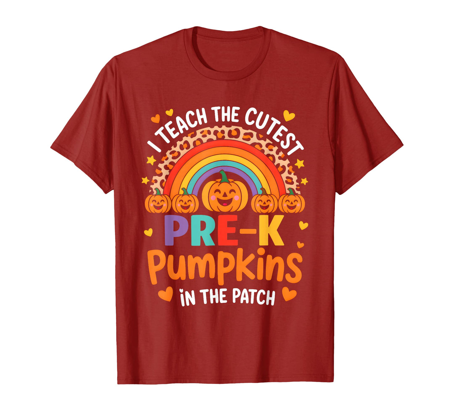 I Teach the Cutest Pre-K Pumpkin Teacher Student Halloween T-Shirt