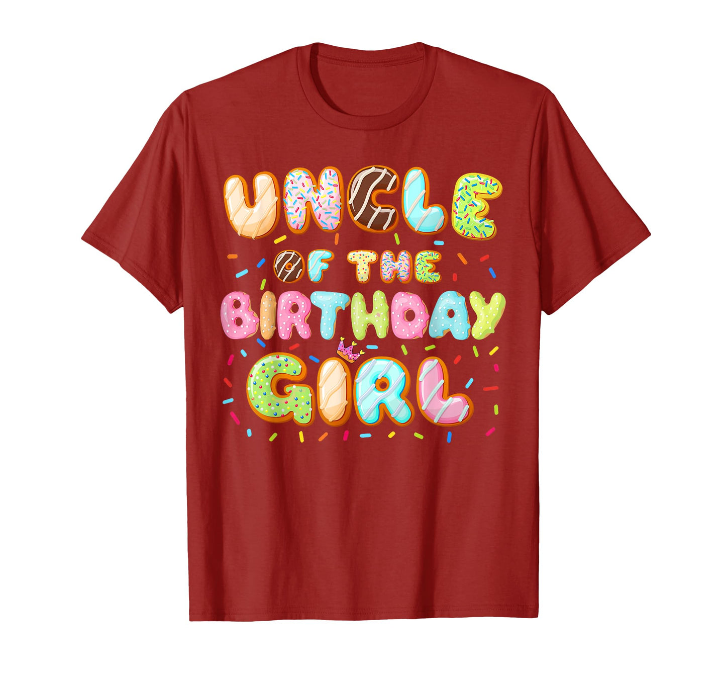 Uncle Of The Birthday Girl Sweet Donut Birthday Family T-Shirt