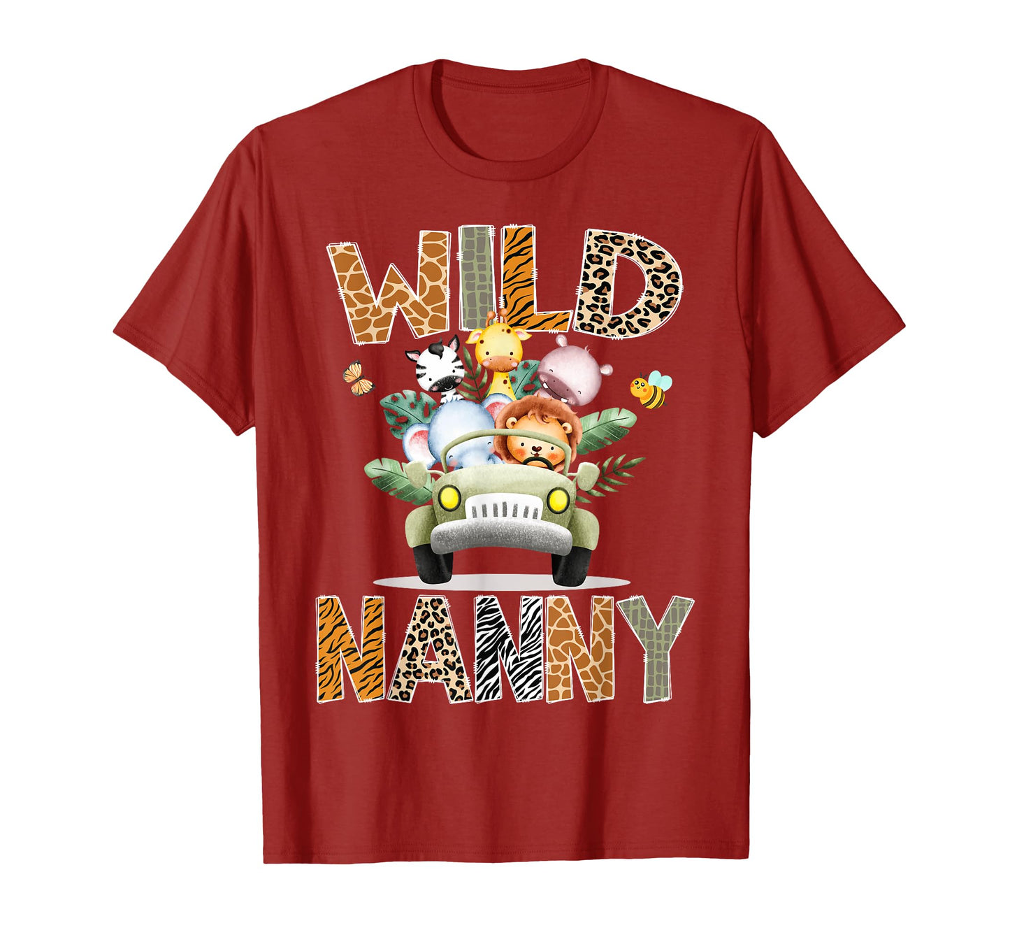 Wild Nanny 1St Birthday Safari Jungle Animal Truck T-Shirt