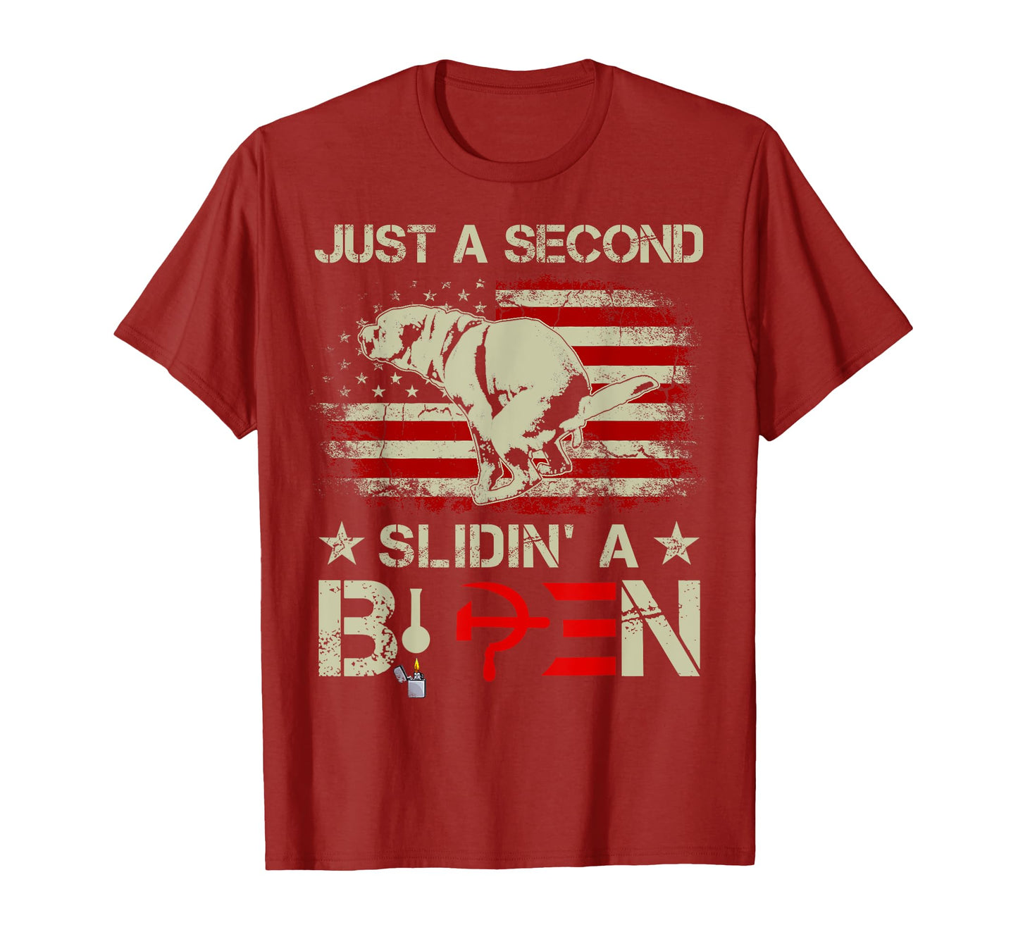 Just A Second Slidin' A Biden Funny Saying Biden President T-Shirt
