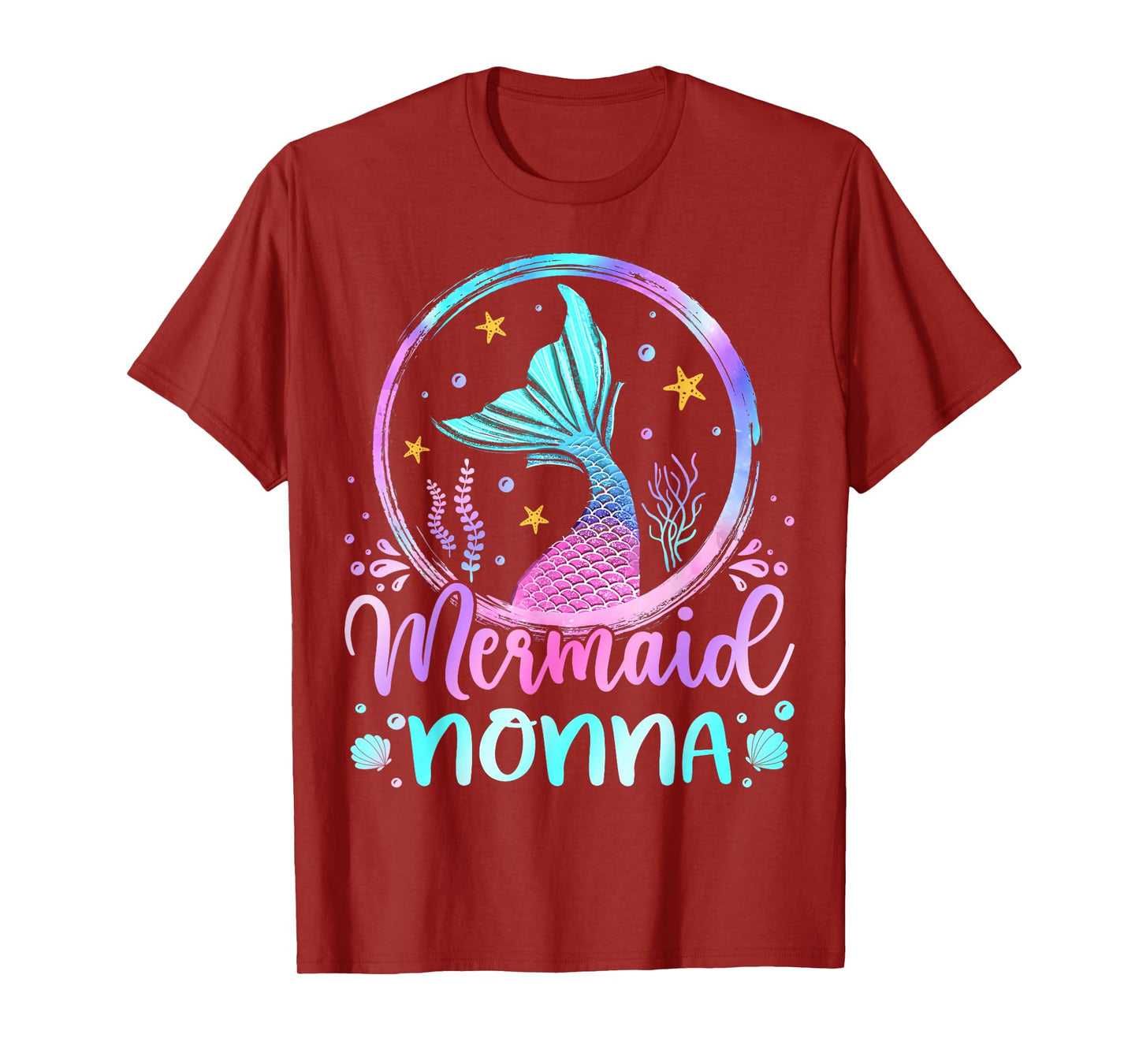 Mermaid Nonna Cute Mermaid Birthday Family Matching T-Shirt