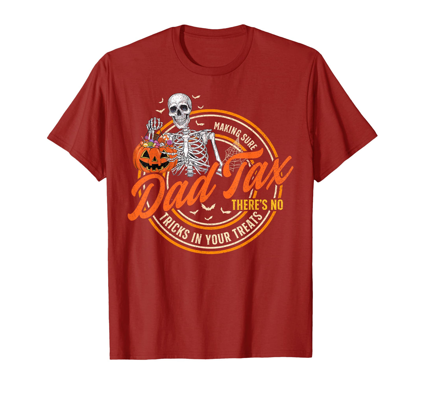 Funny Dad Tax Halloween Shirt Candy Pumpkin Dad Joke Men T-Shirt