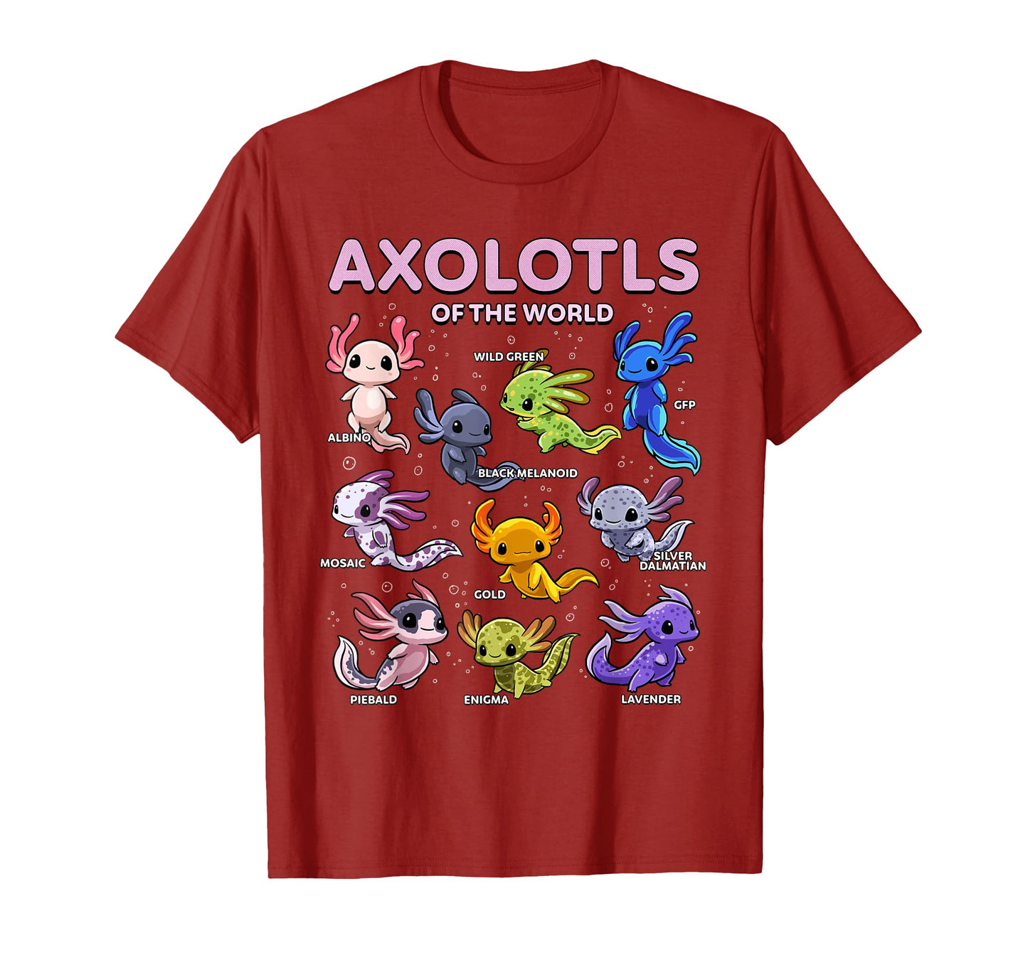 Axolotl Kawaii Axolotls of the World Axolotl Animals T-Shirt
