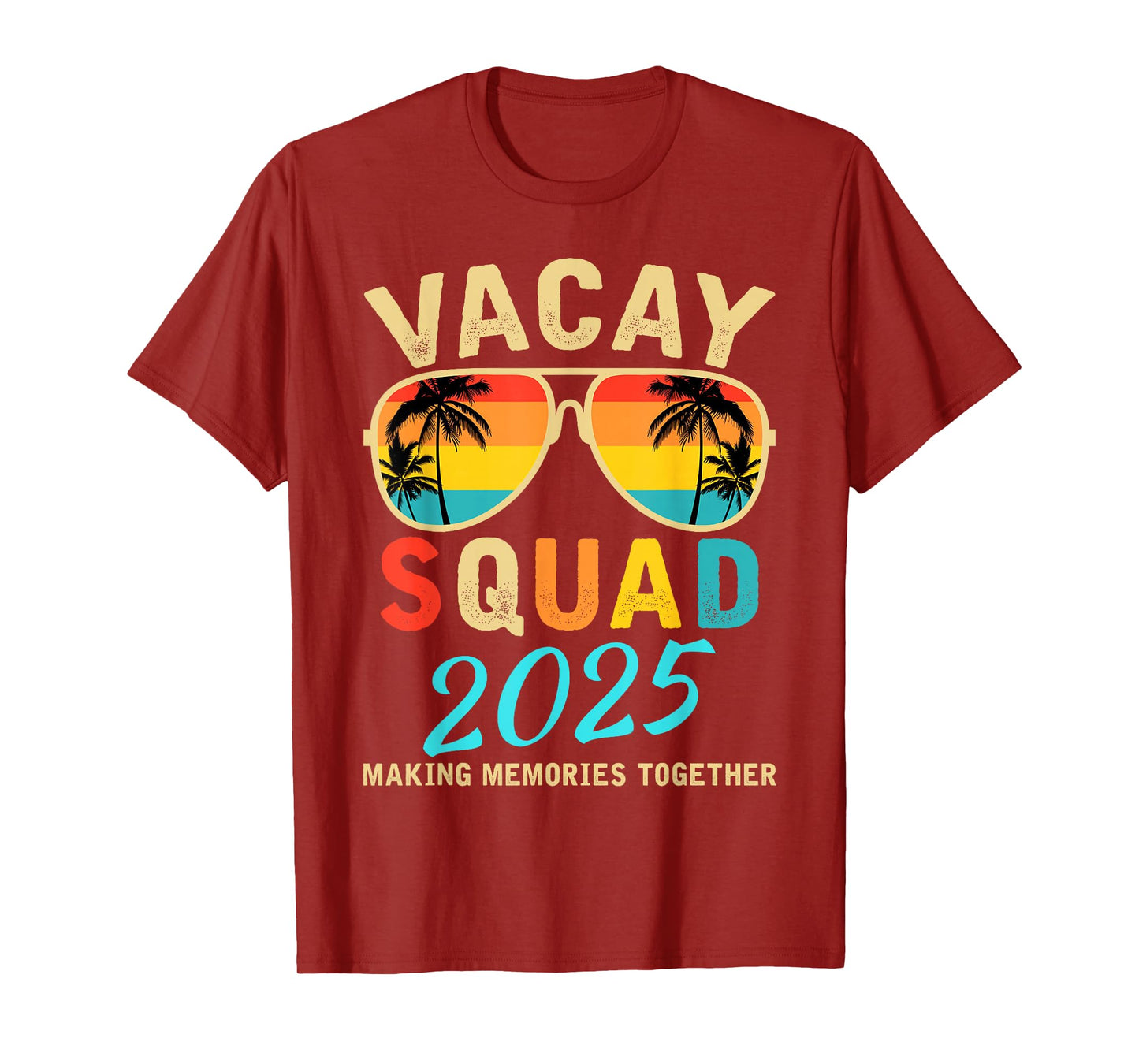 Vacay Squad 2025 Summer Vacation Family Friends Trip Palm T-Shirt