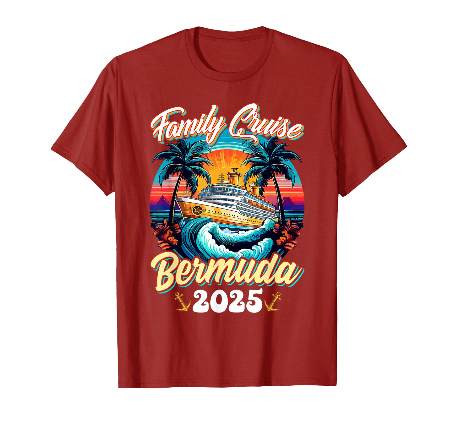 Retro Family Cruise Bermuda 2025 Summer Break Vacation Trips T-Shirt