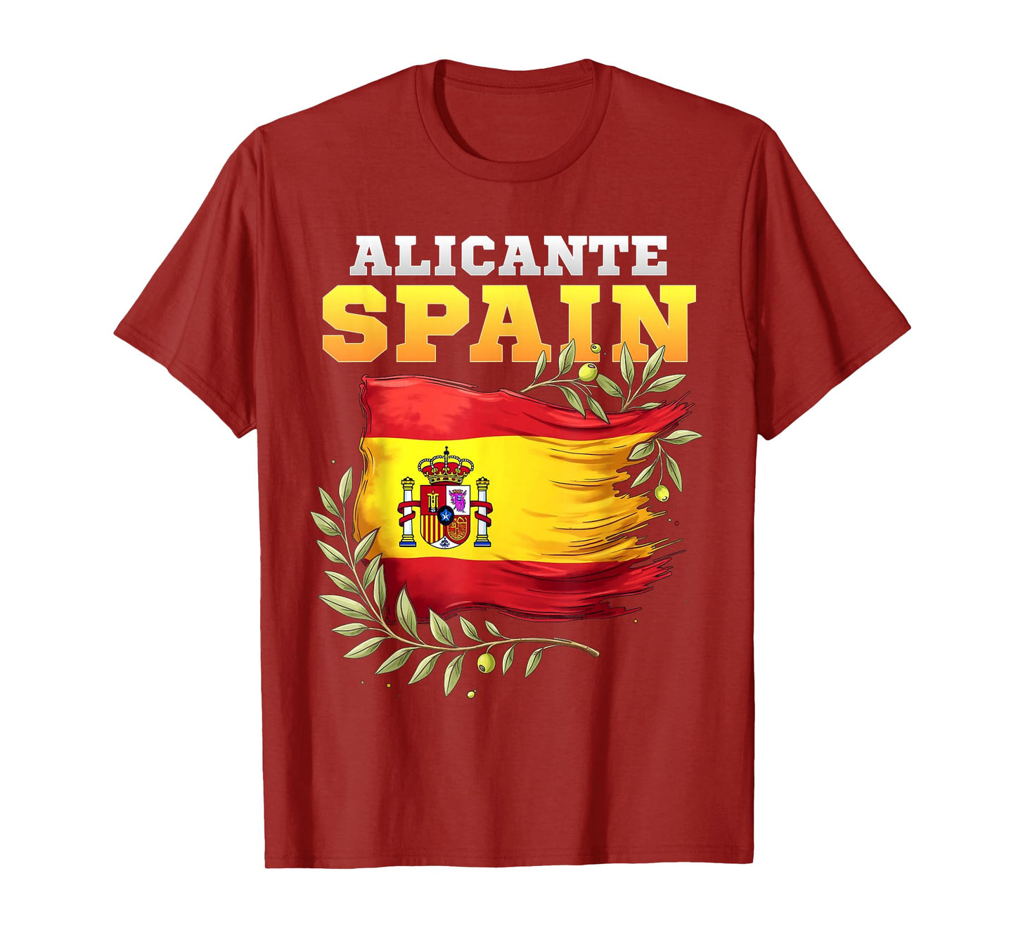 Alicante Spain Flag Espana Vacation Travel Souvenir T-Shirt