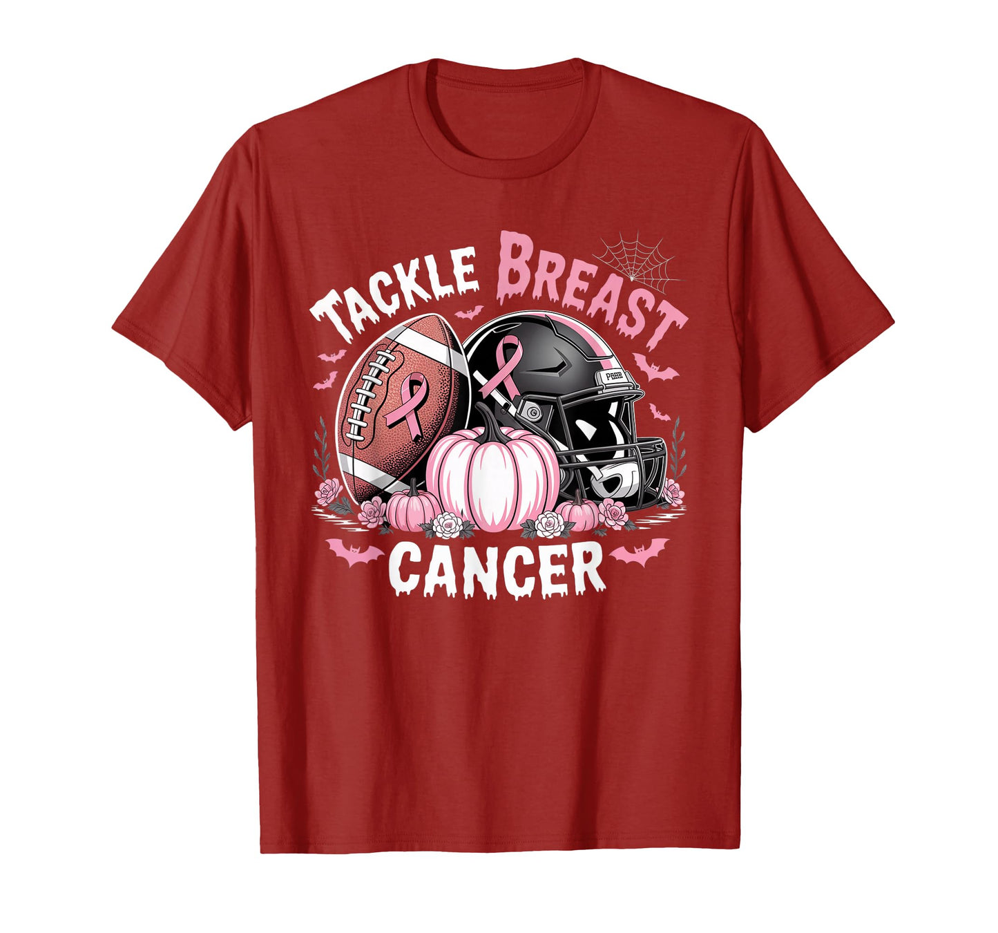Tackle Breast Cancer Football Breast Cancer Awareness Month T-Shirt