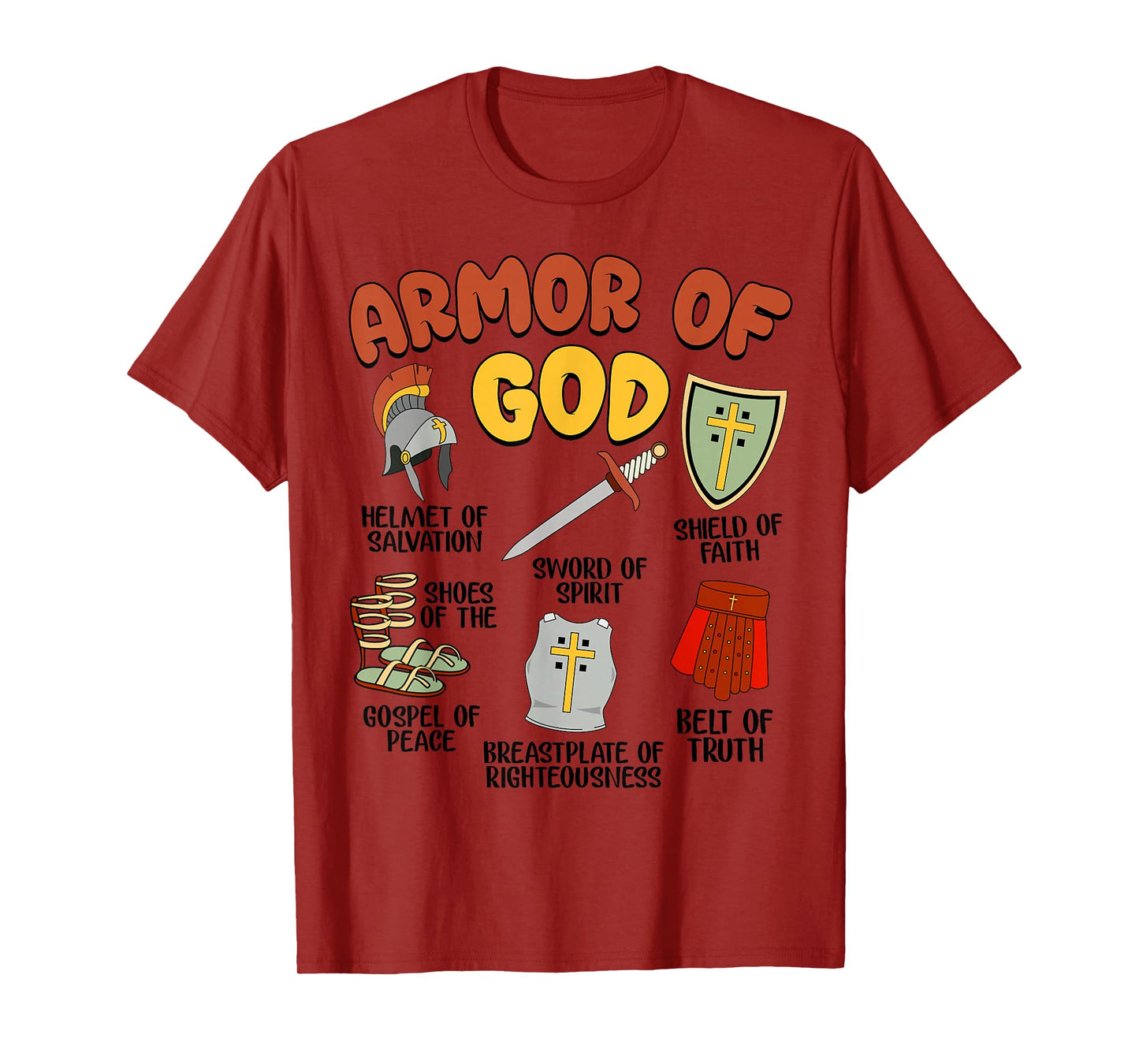 Christian Boys Armor of God Jesus Christ is King T-Shirt