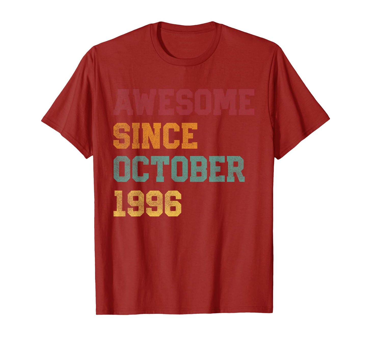Awesome Since October 1996 29th Birthday 29 Years Old T-Shirt