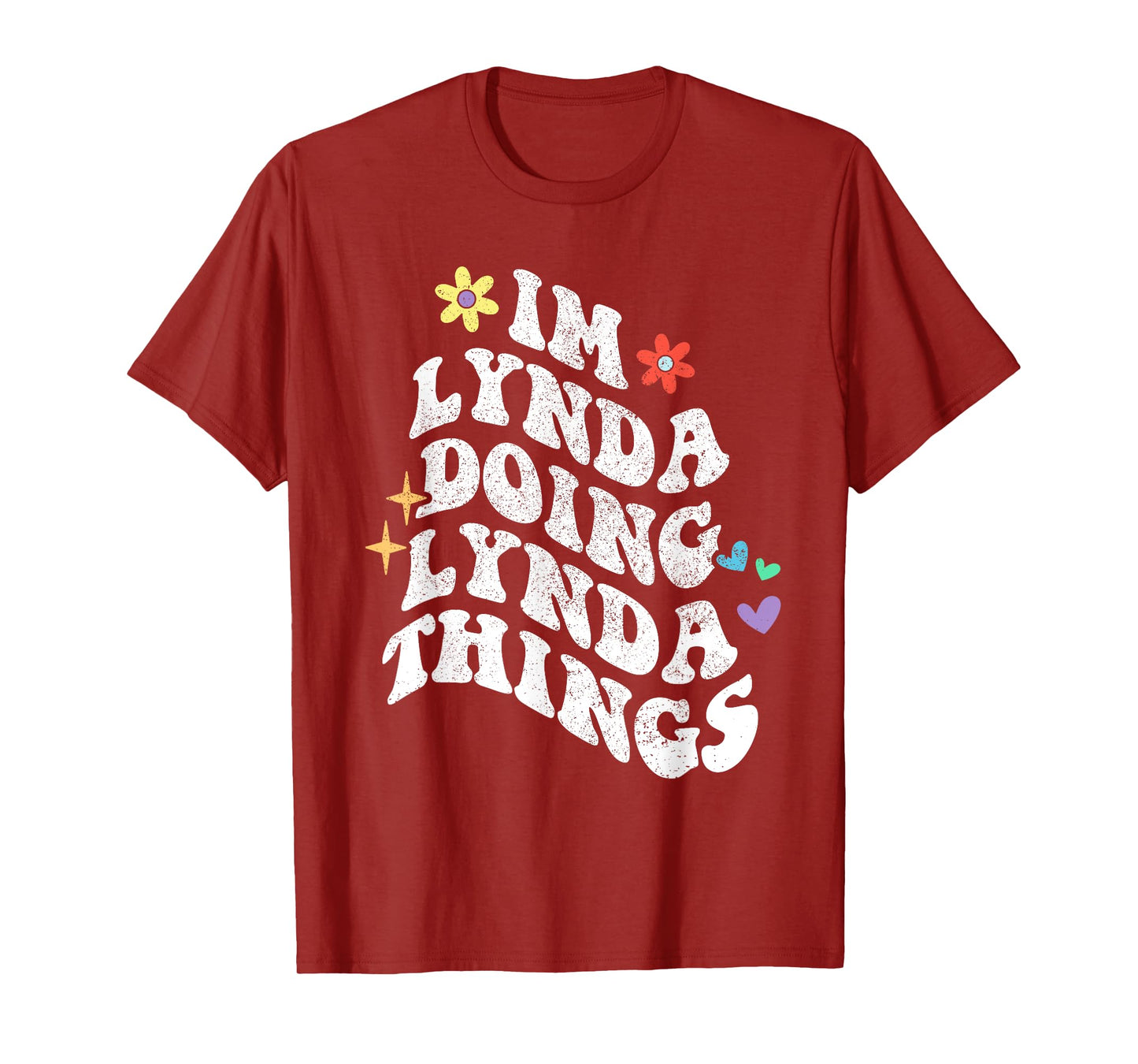 Retro Groovy Im Lynda Doing Lynda Things Funny Mother's Day T-Shirt