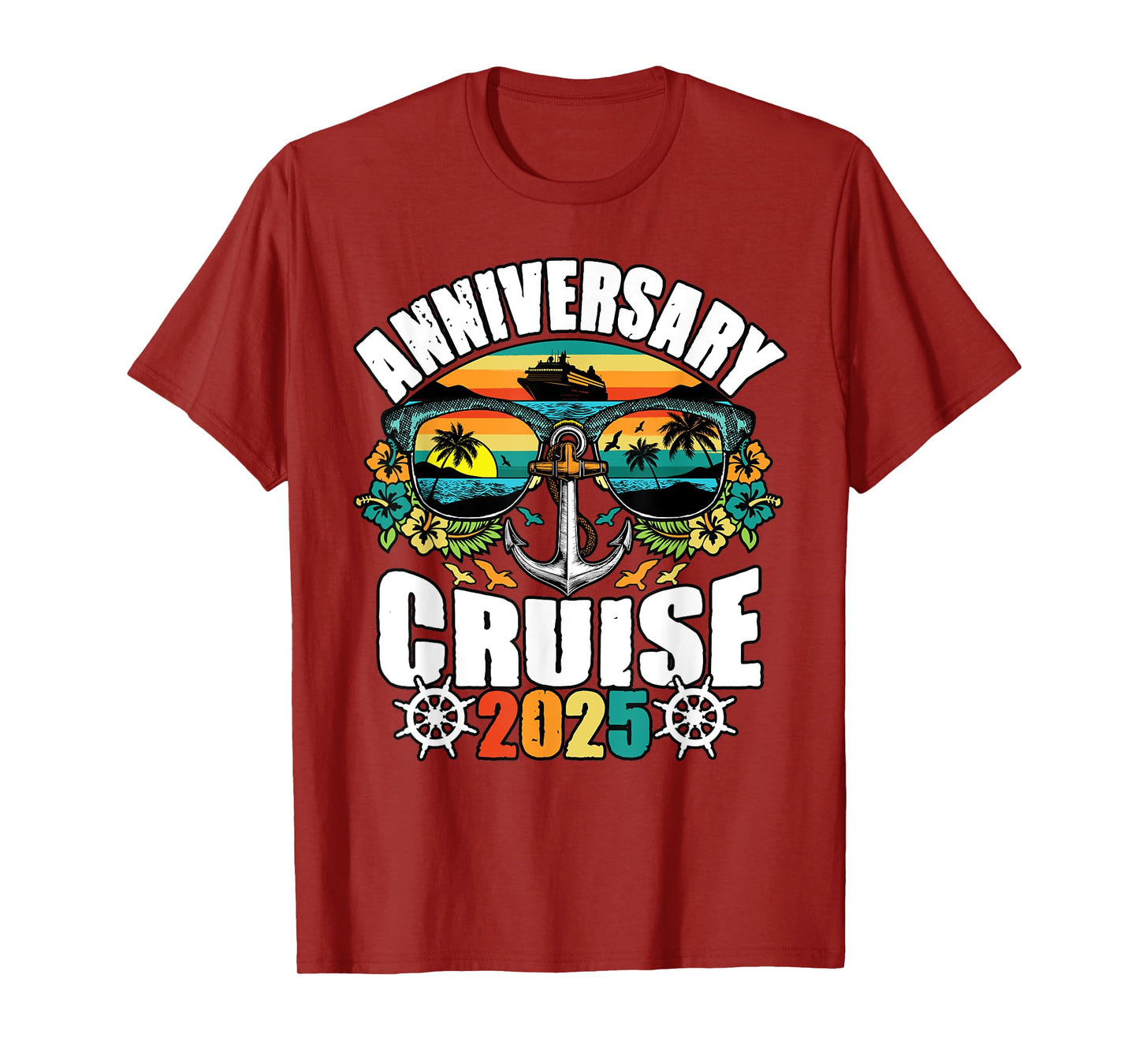Anniversary Cruise Crew 2025 Cruising Vacation Trip Matching T-Shirt