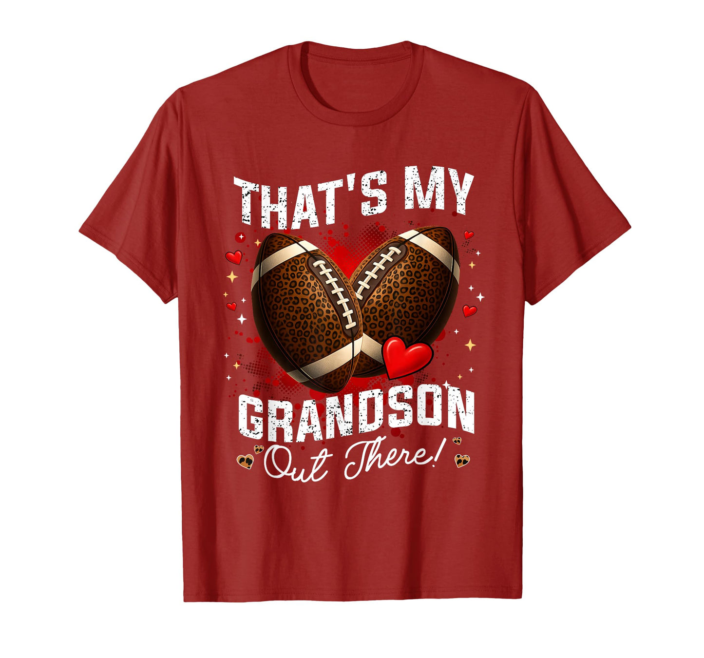 Funny Football That's My Grandson Out There Grandma T-Shirt