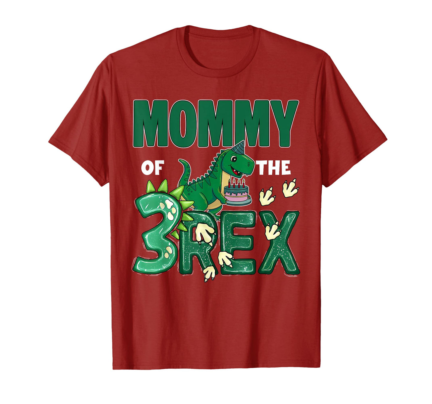 Mommy Of The Three Rex Birthday Dinosaur 3 Rex Youth Boy Kid T-Shirt