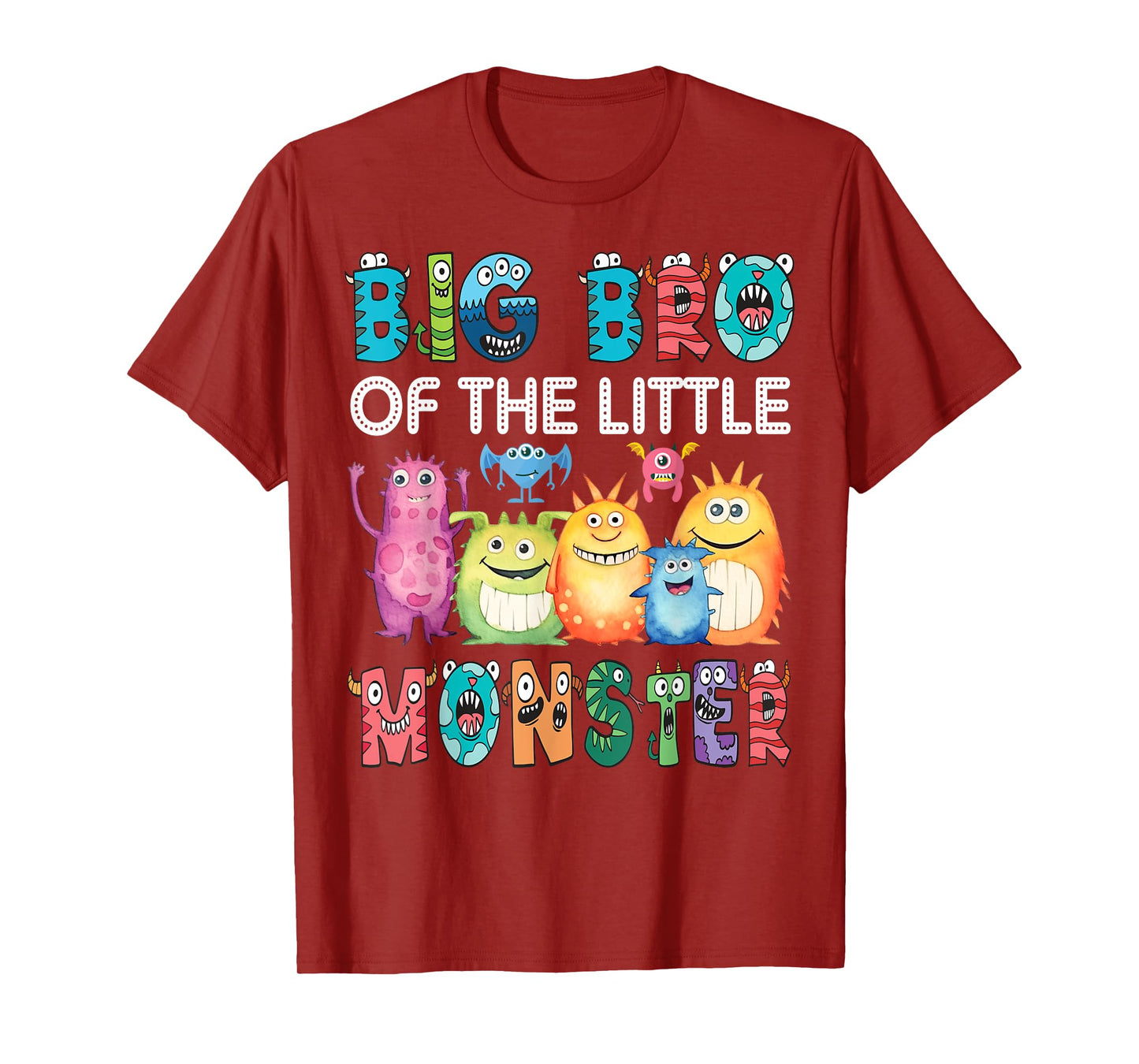 Big Bro Of The Little Monster Kids 1St Birthday Party T-Shirt