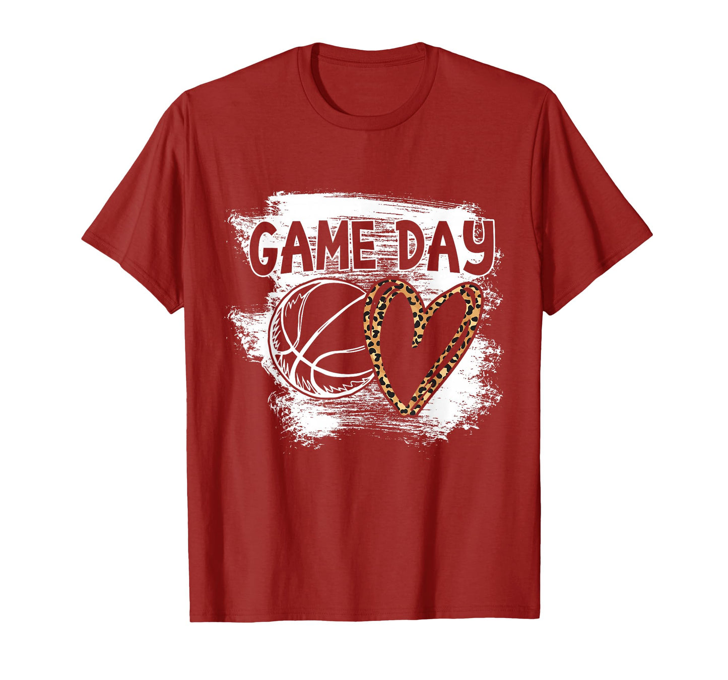 Basketball Player Game Day Leopard Cheetah Basketball Fan T-Shirt