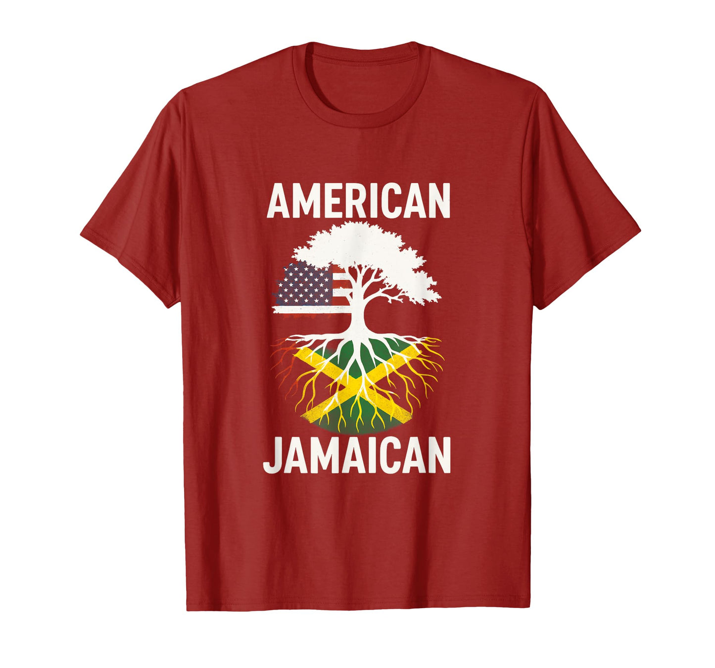 Usa Jamaica Flag Jamaican Roots American America T-Shirt