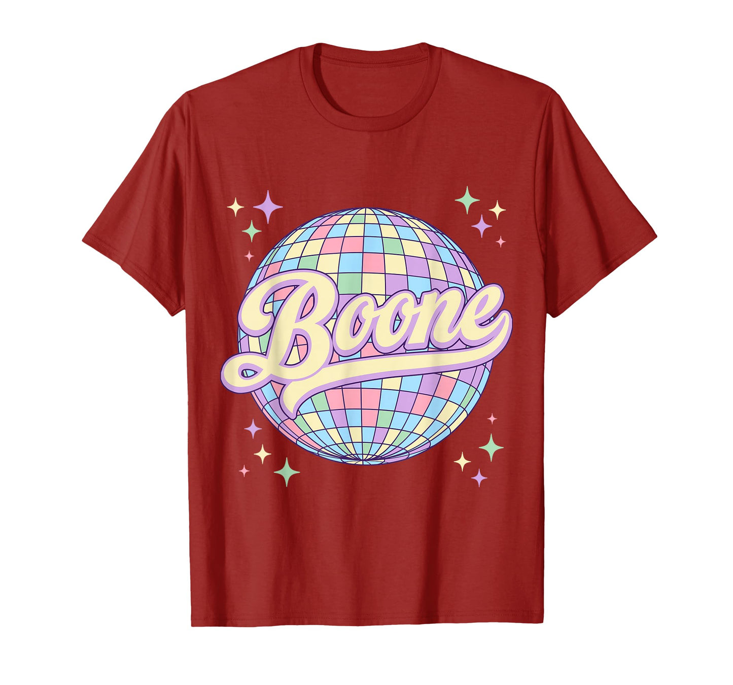 Retro Boone First Name Personalized Disco 80s Birthday T-Shirt
