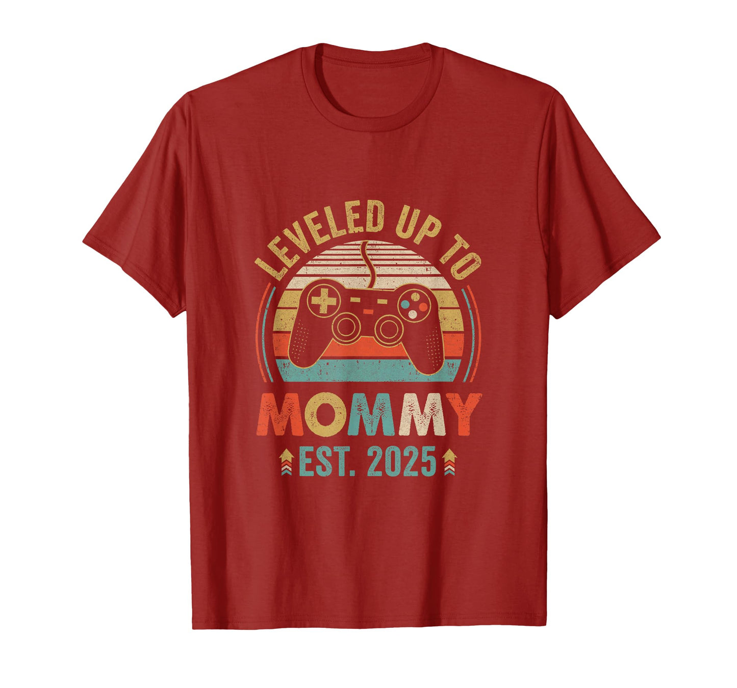 Leveled Up To Mommy 2025 Video Game Promoted To Mommy T-Shirt