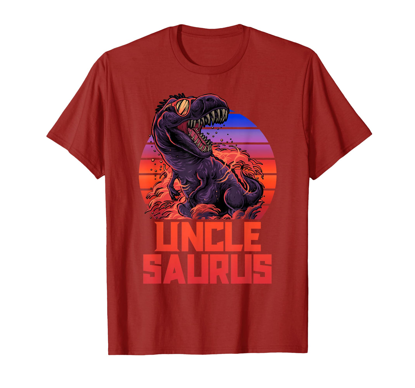 Unclesaurus T-Rex Uncle Saurus Retro 80s Dinosaur T-Shirt