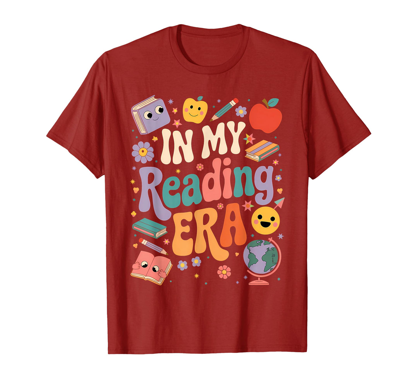In My Reading Era Books Lovers Men Women Kids T-Shirt