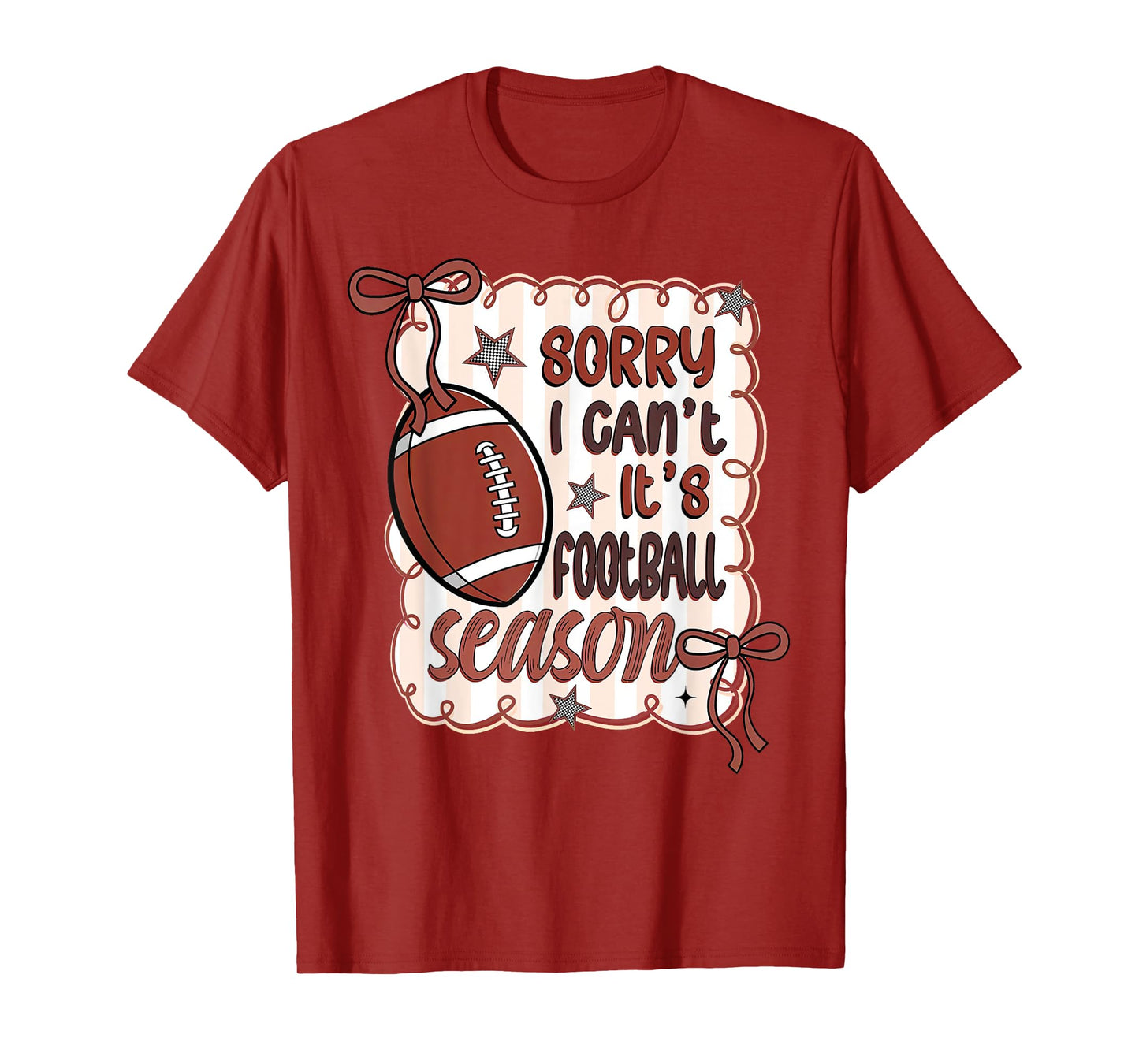 Sorry I Can't It's Football Season Retro Football Game Day T-Shirt