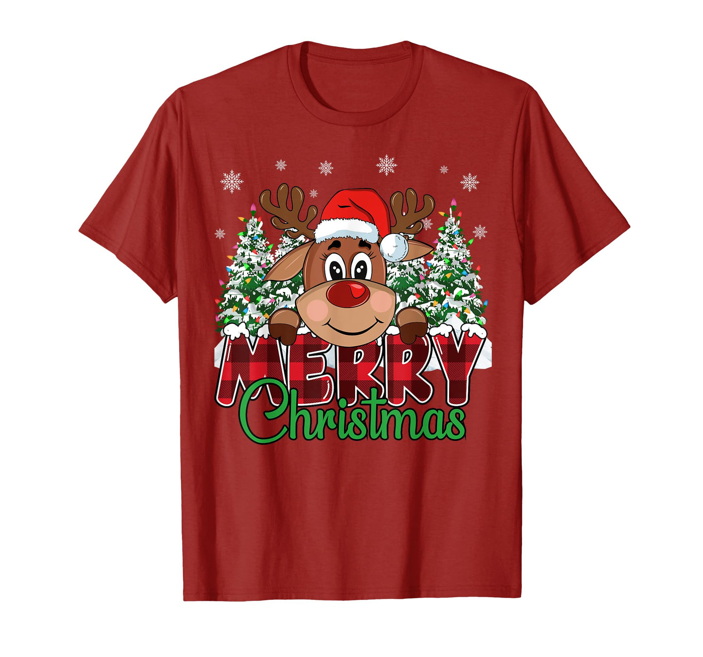 Funny Reindeer Xmas Family Merry Christmas T-Shirt