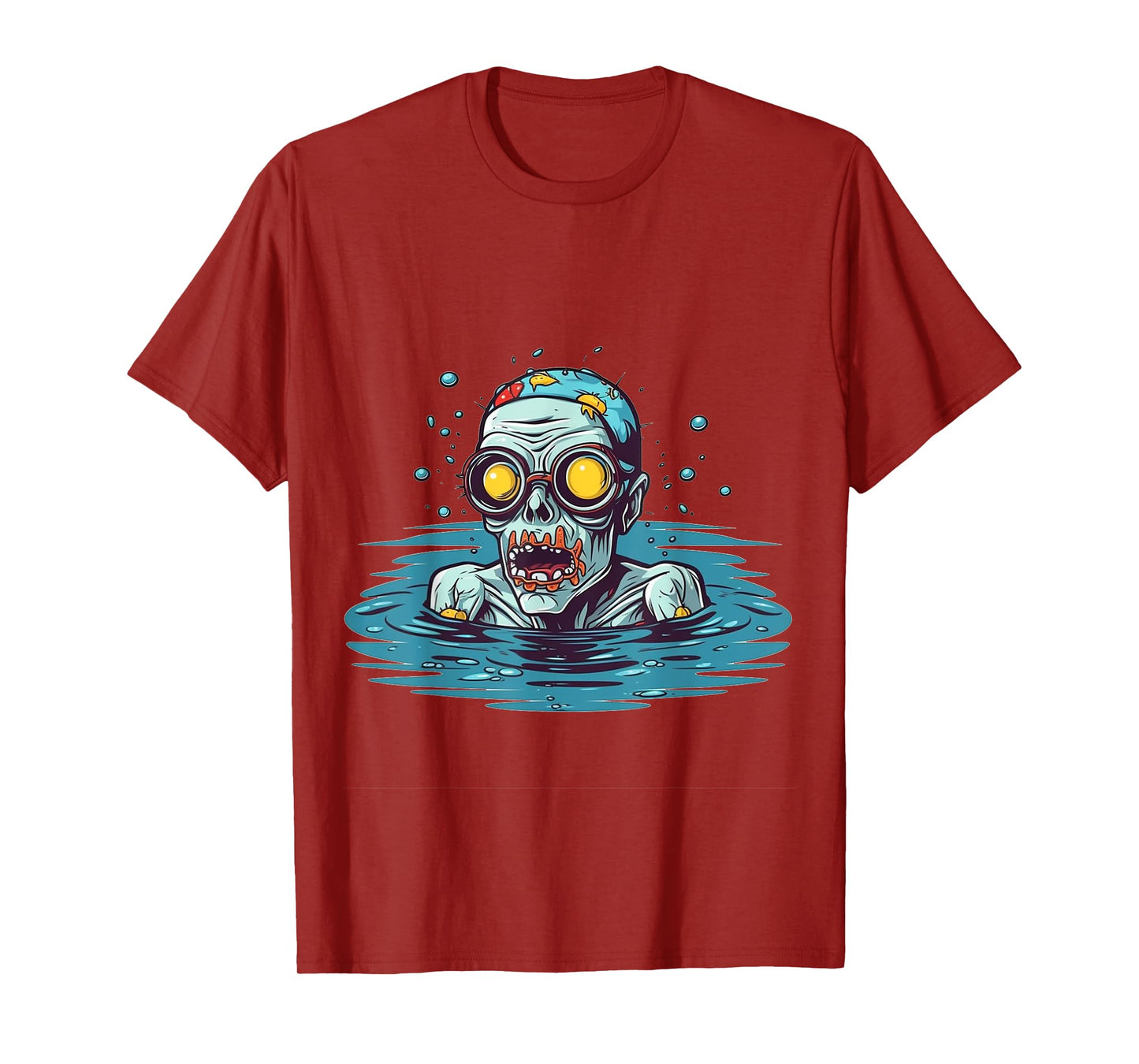 Zombie Swimmer Halloween Costume Swimming Men Women Kids T-Shirt