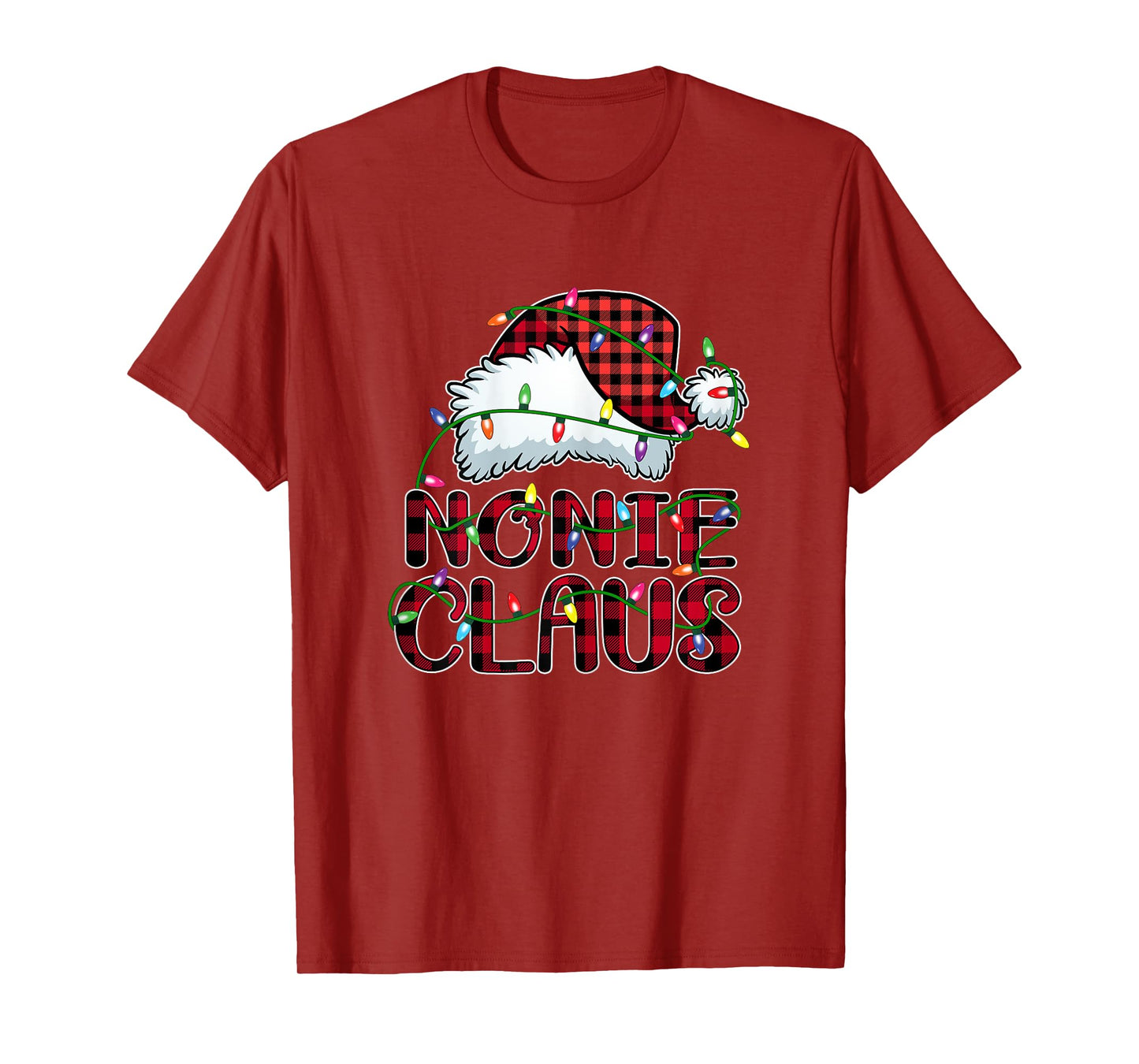 Nonie Claus Shirt Christmas Lights Pajama Family Matching T-Shirt