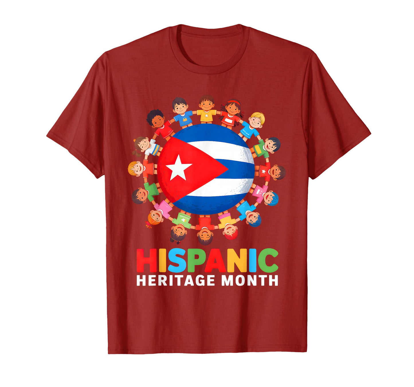 Cuban Flag Hispanic Heritage Month Cuba Boy Girl Kids T-Shirt