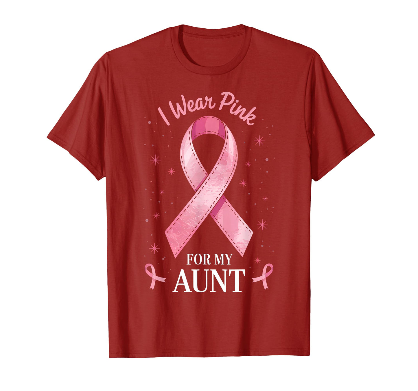 I Wear Pink for My Aunt Cancer Awareness Support T-Shirt