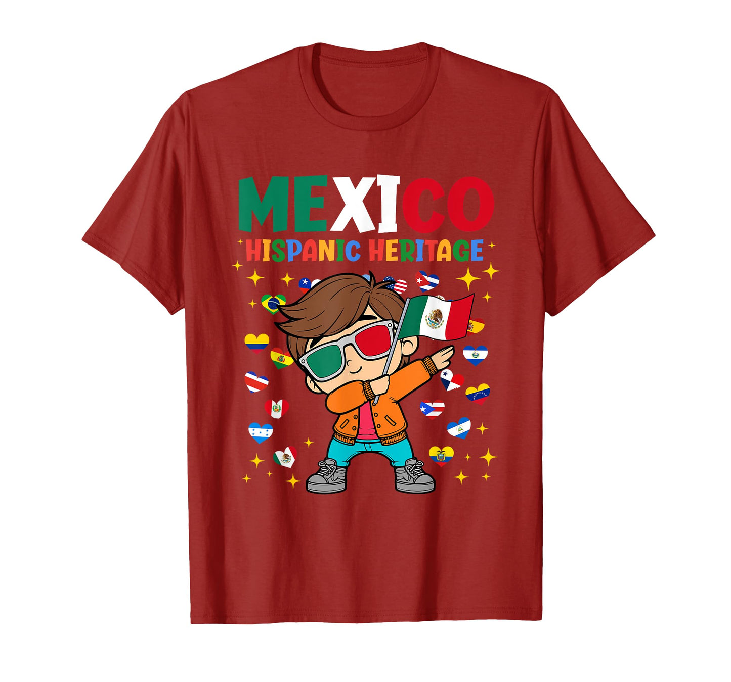 Hispanic Heritage Mexican Flag Proud Mexico Boys Kids T-Shirt