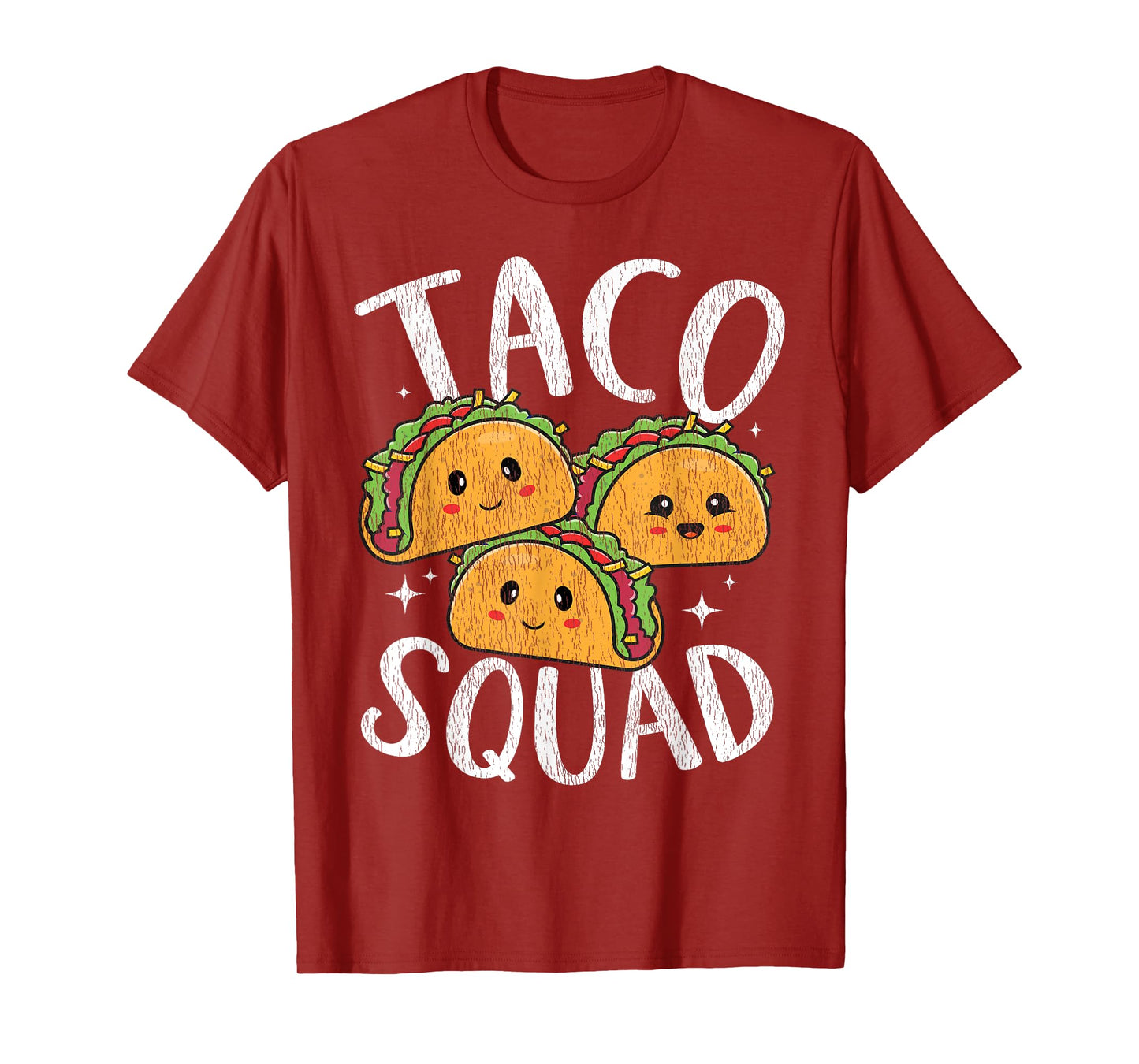 Kawaii Taco Squad For Tacos Lover Men Women Kids Vintage T-Shirt