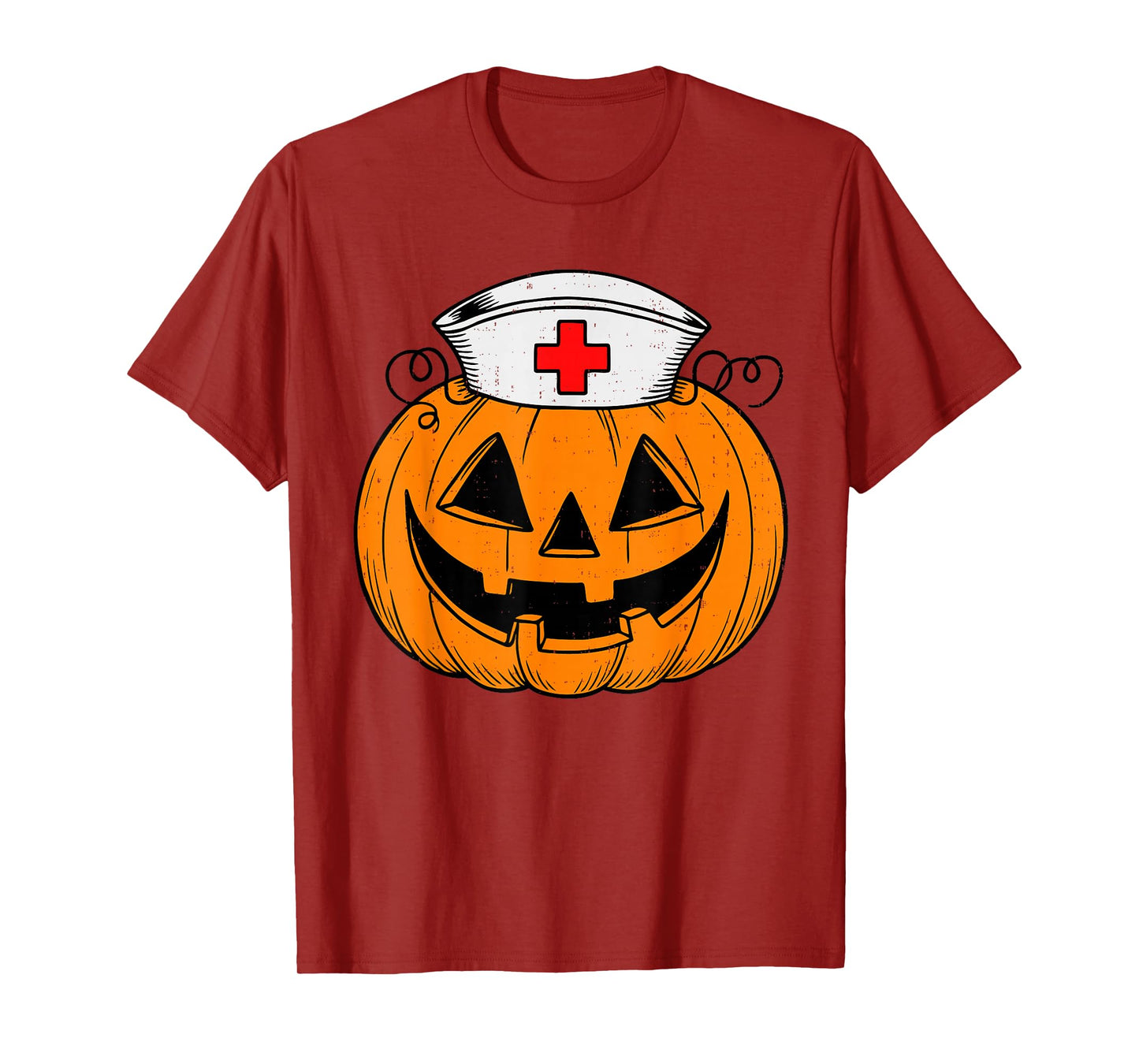 Funny Pumpkin Nurse Scary Halloween Costume RN CNA ICU Women T-Shirt