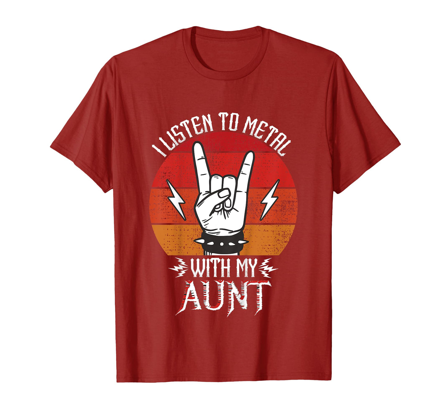I Listen To Heavy Metal With My Aunt Kids Heavy Metal T-Shirt