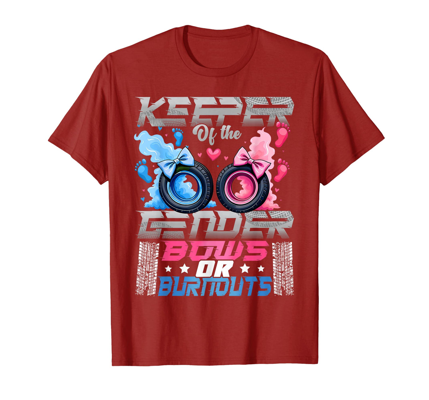 Keeper of The Gender Burnouts Or Bows Gender Reveal Party T-Shirt