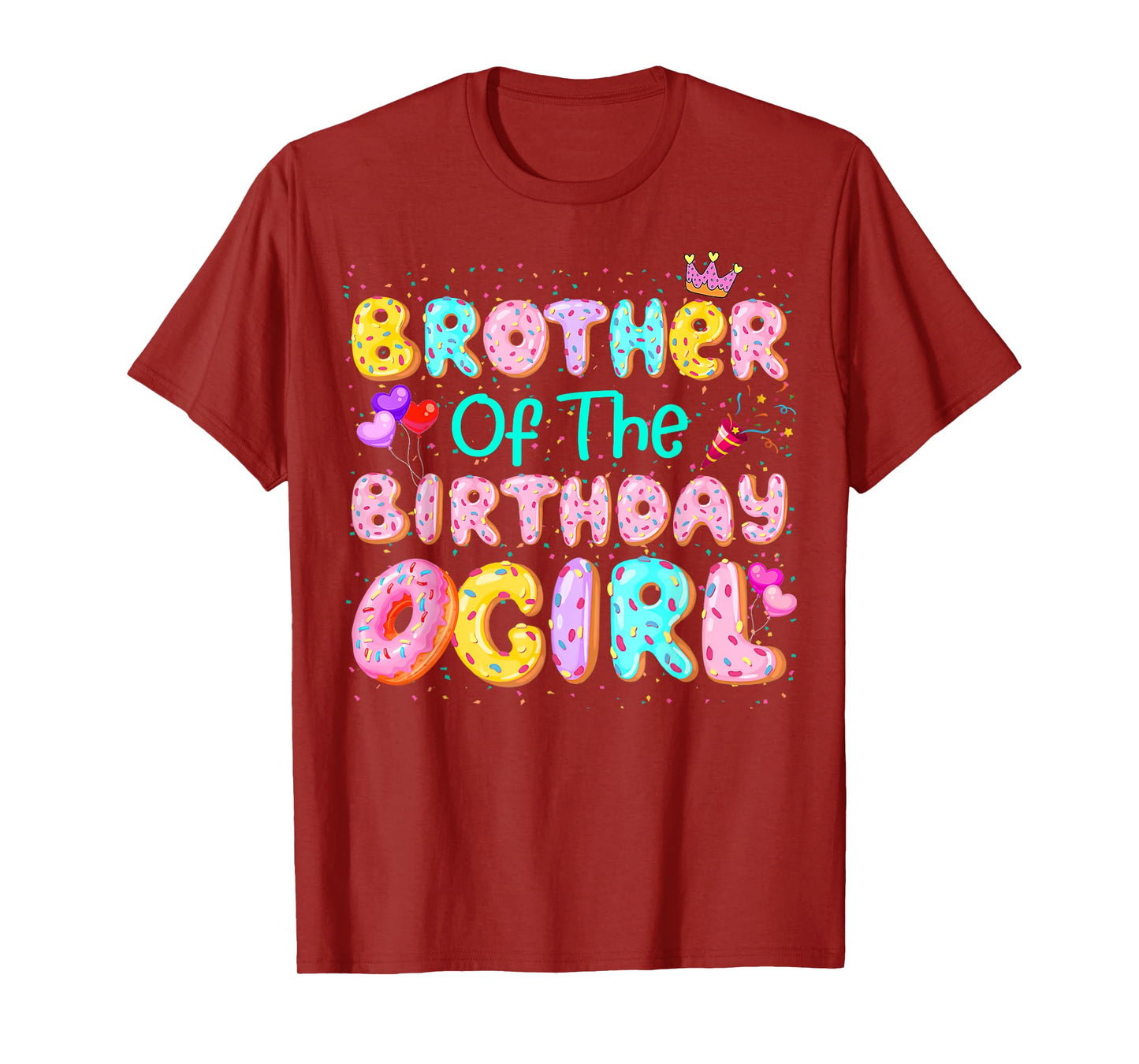Brother Of The Birthday Girl Sweet Donut Matching Family T-Shirt