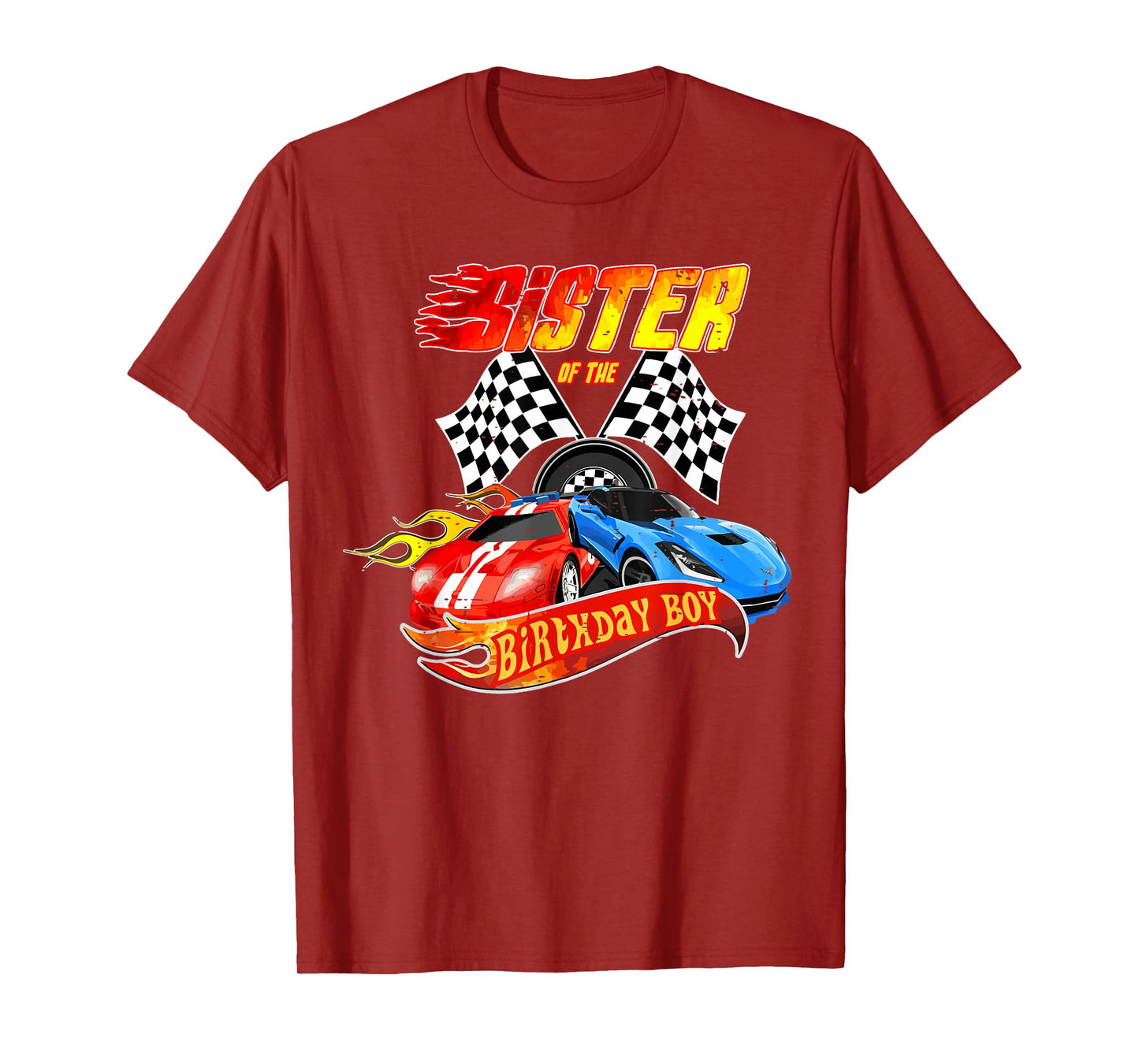 Sister Of The Birthday Boy Race Car Birthday Party Racing T-Shirt