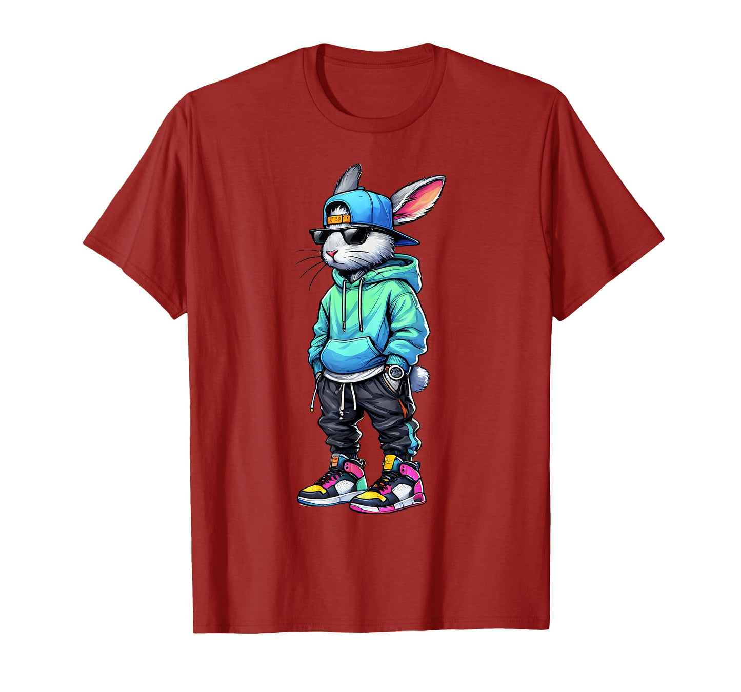 Cool Bunny Rabbit Sunglasses Easter Day For Boys Men Kids T-Shirt
