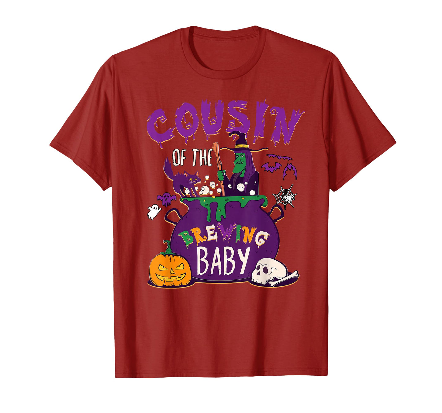 Halloween Baby Shower Cousin of Brewing Baby Matching Family T-Shirt