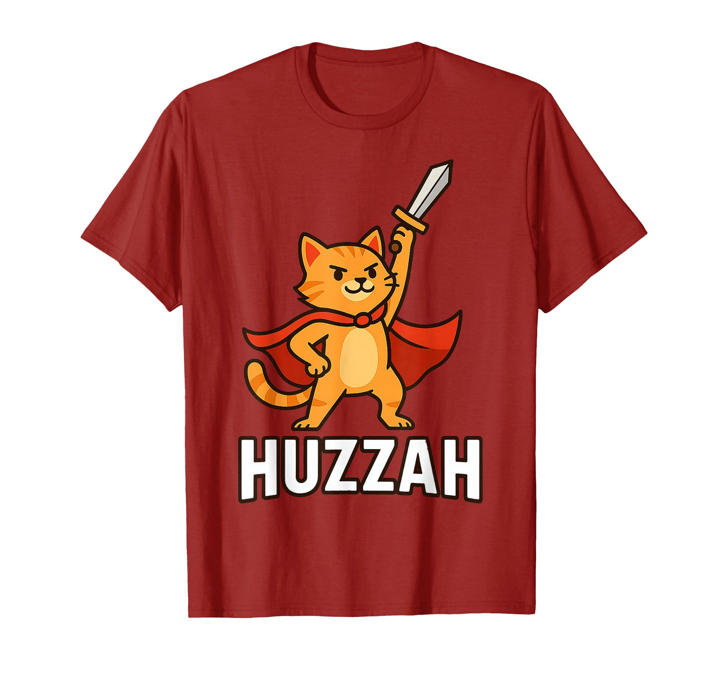 Cat Huzzah Hero Funny Kitten Lover Gifts for Men Women Kid T-Shirt