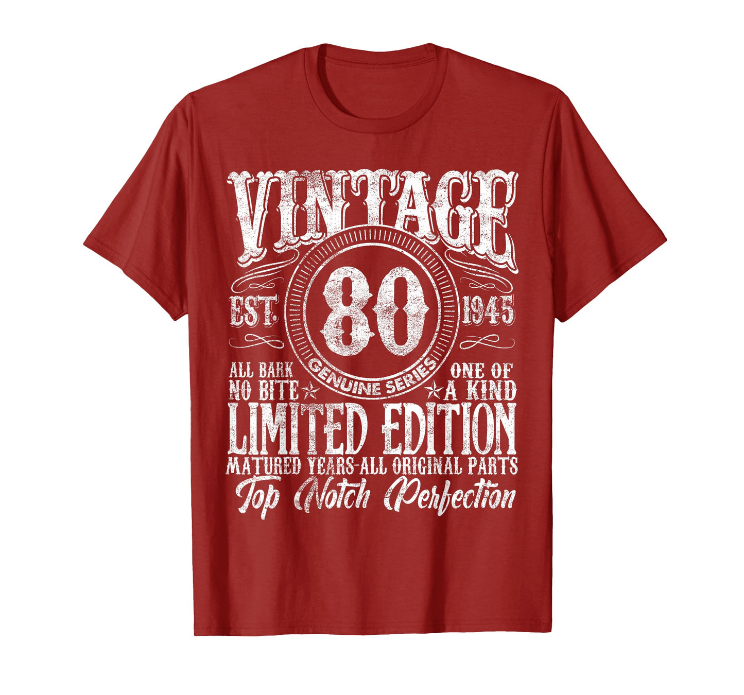 80 Year Old Gifts Vintage 1945 Limited Edition 80th Birthday T-Shirt