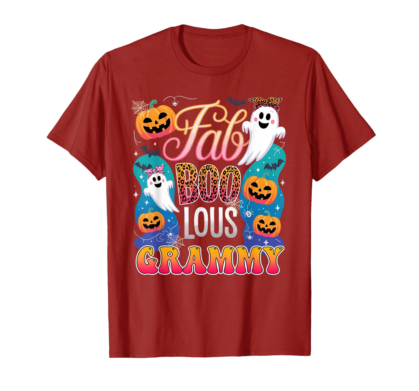 Cute Leopard Fab Boo Lous Grammy Spooky Halloween Costume T-Shirt